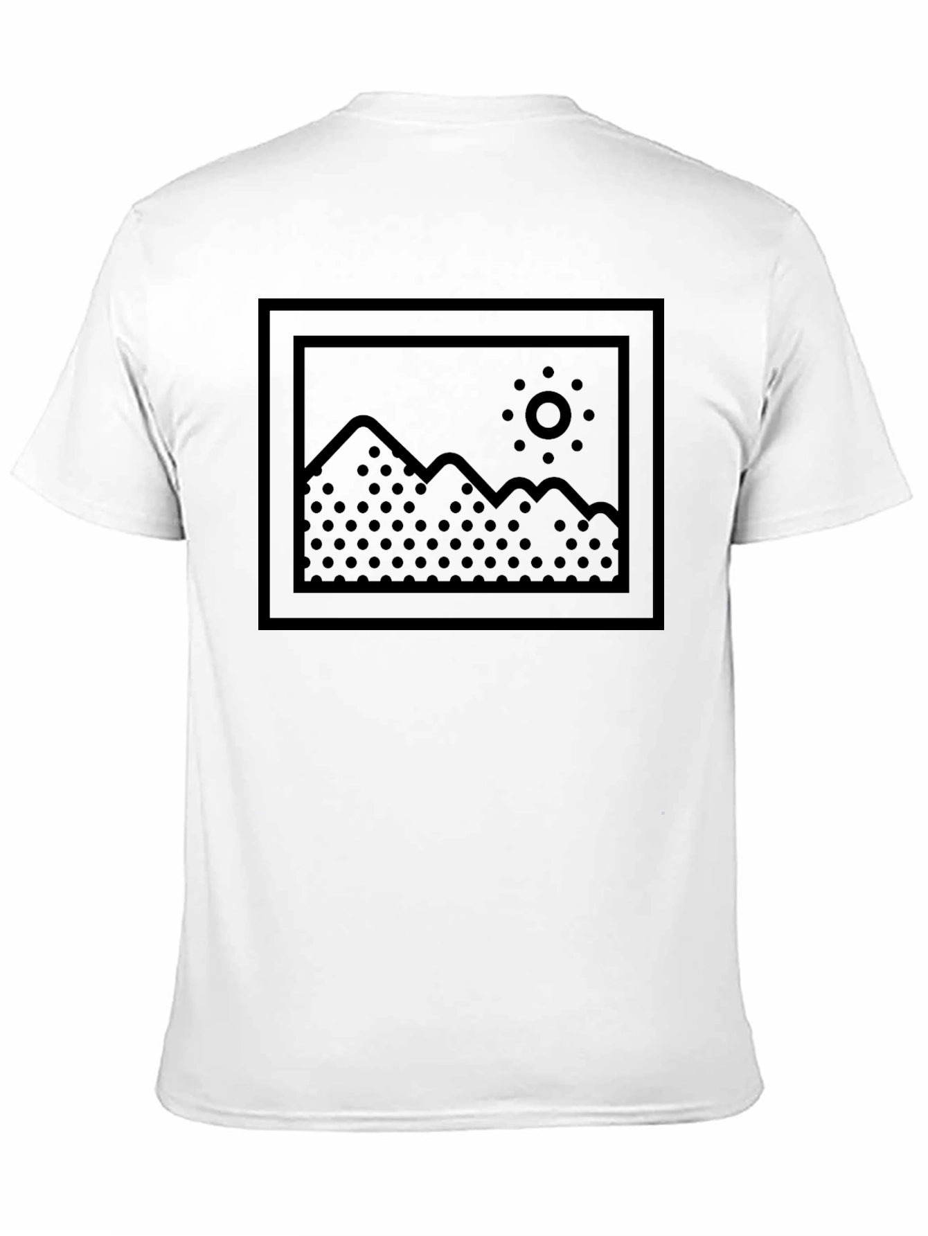 Mens Black Graphic T-Shirt - Mountain Scene