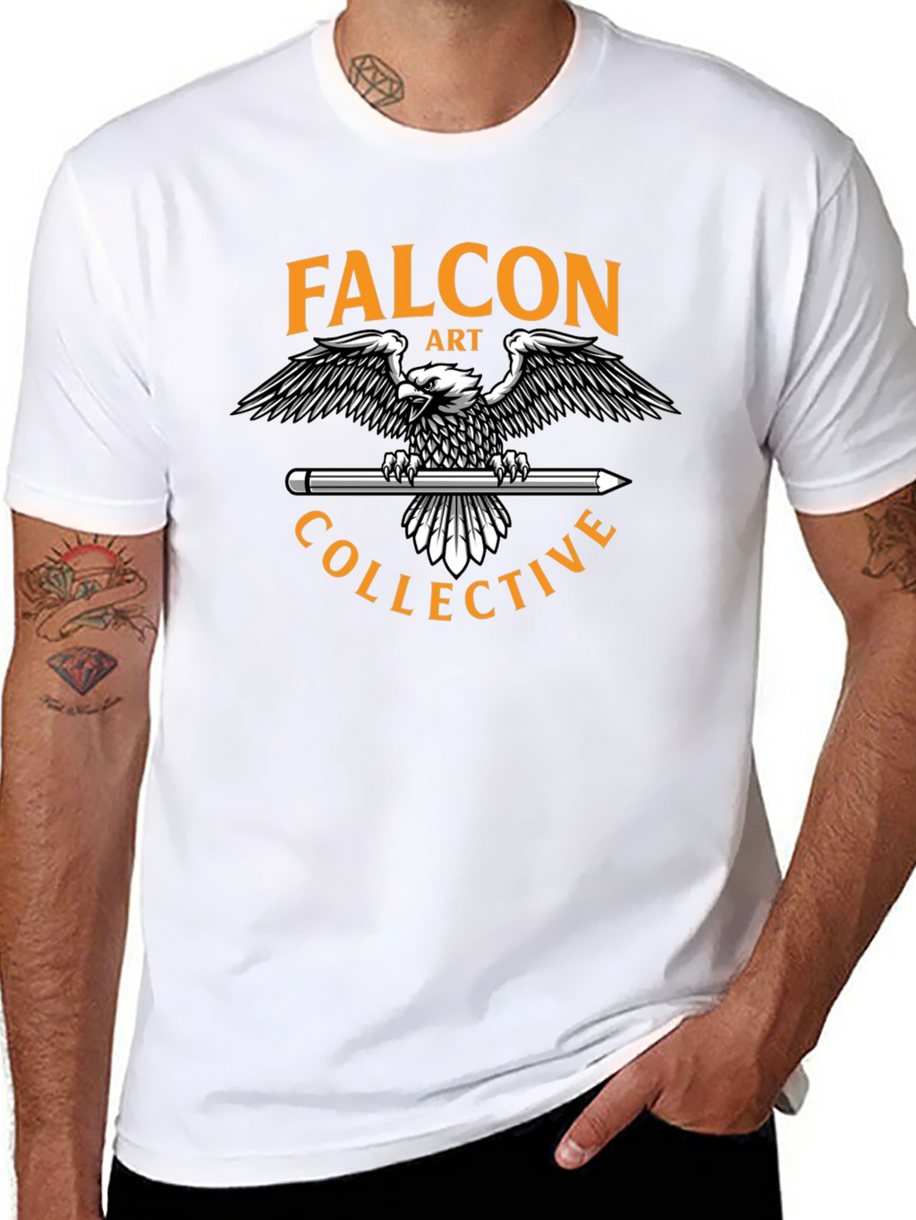 Falcon Art Collective Black Graphic T-Shirt