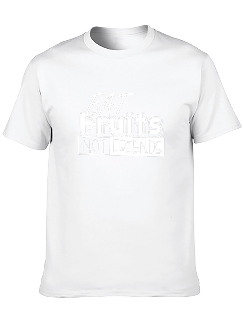 Eat Fruits Not Friends Black T-Shirt