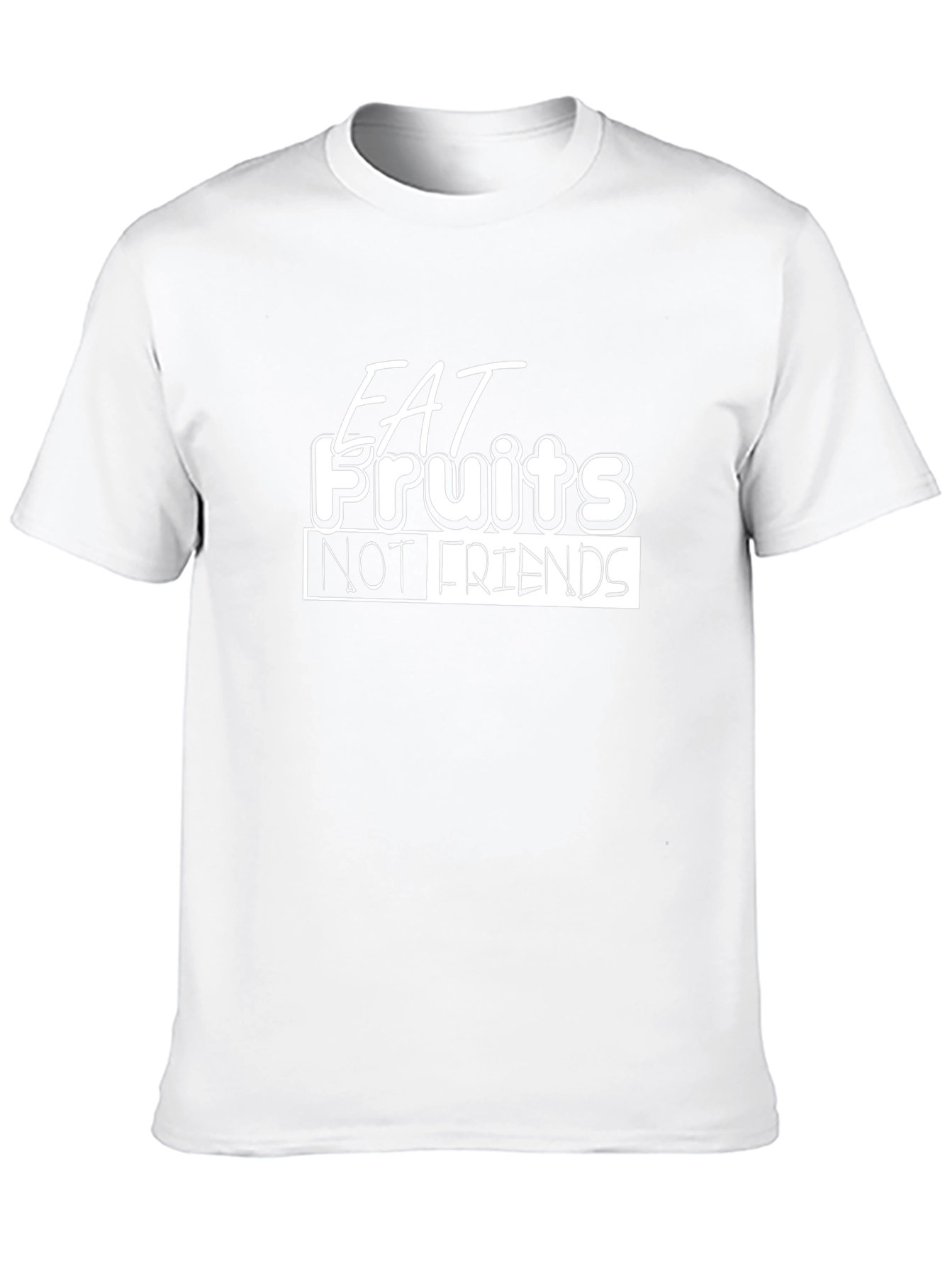 Eat Fruits Not Friends Black T-Shirt