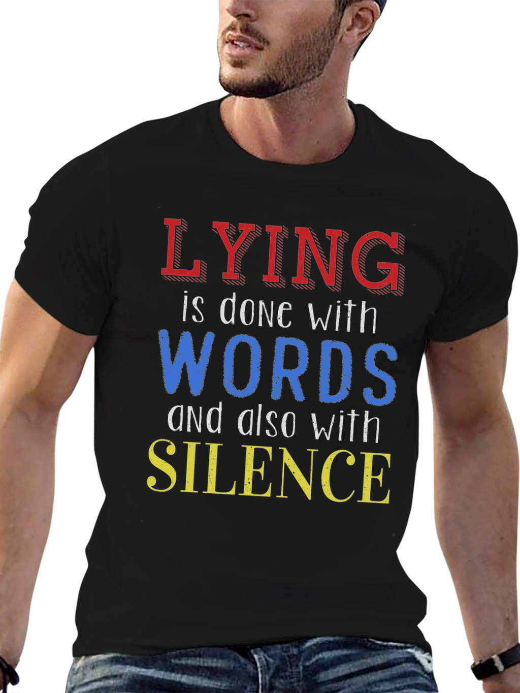 Lying T-Shirt - Words and Silence Graphic Tee