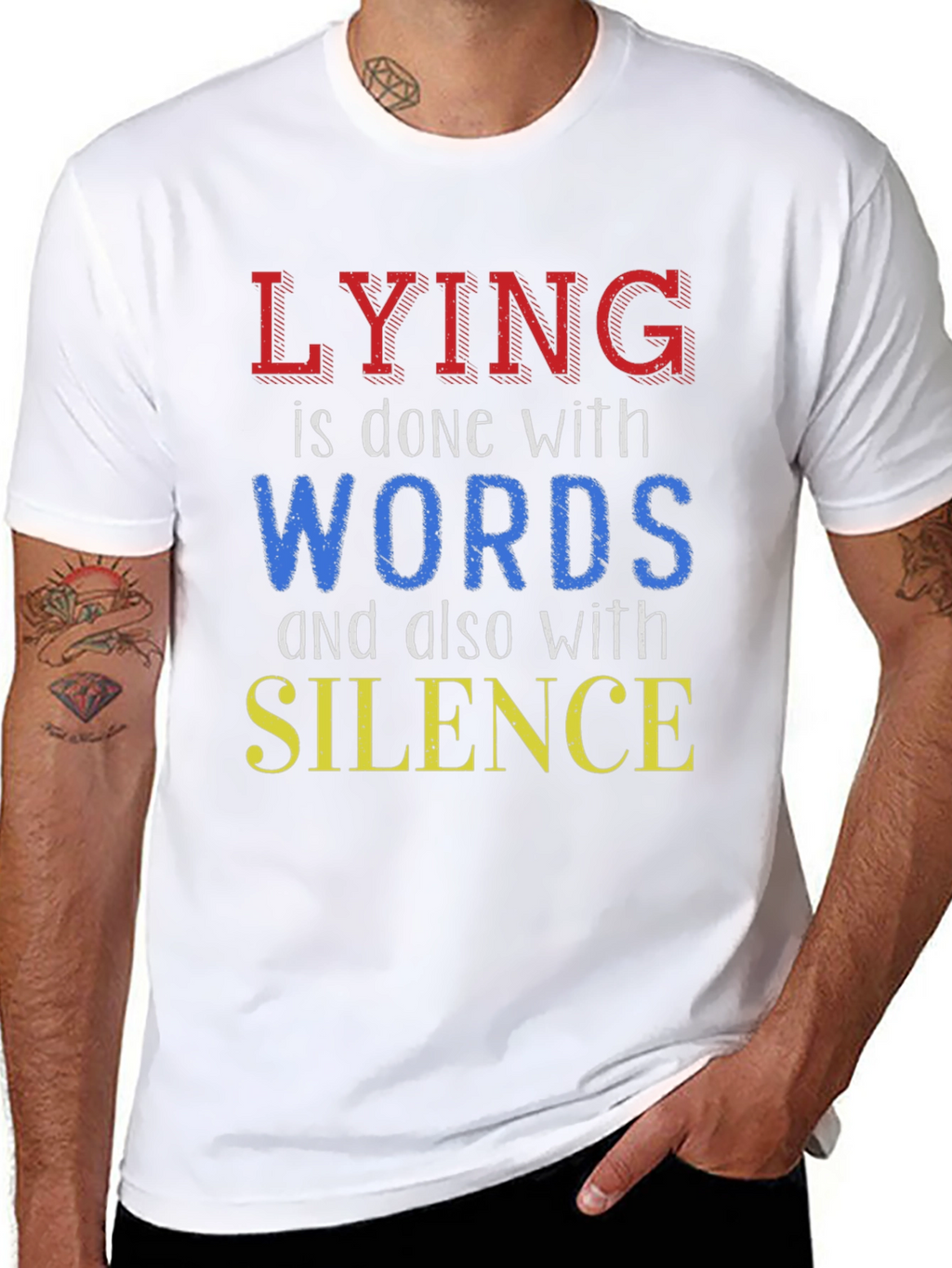 Lying T-Shirt - Words and Silence Graphic Tee