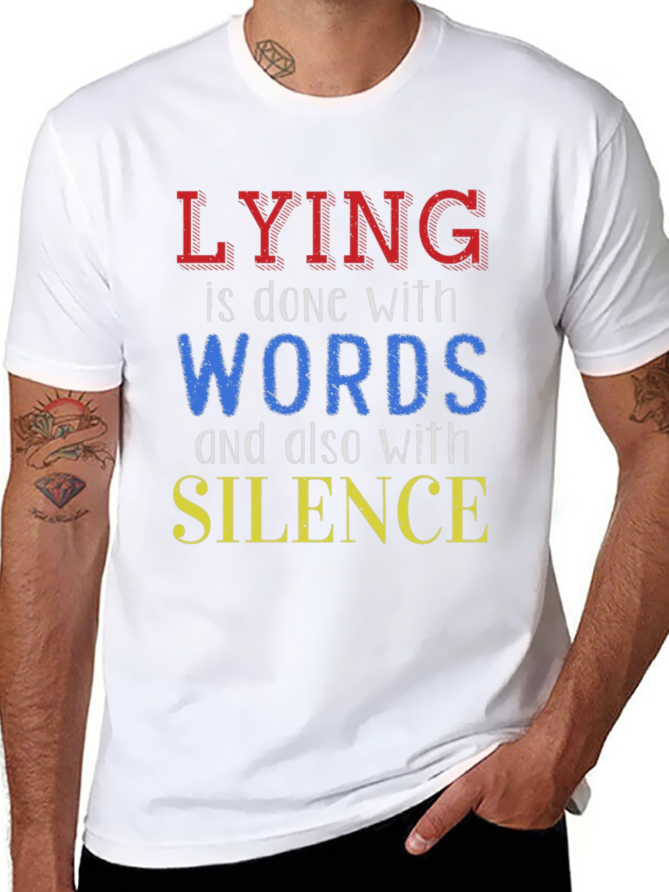 Lying T-Shirt - Words and Silence Graphic Tee