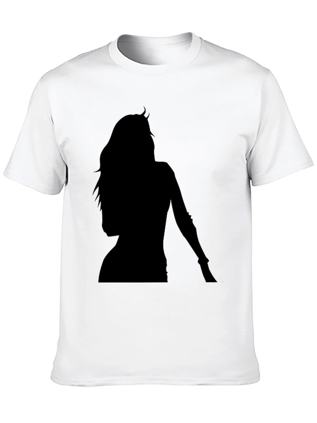 Silhouette Graphic Tee - Classic Black Cotton Blend Shirt