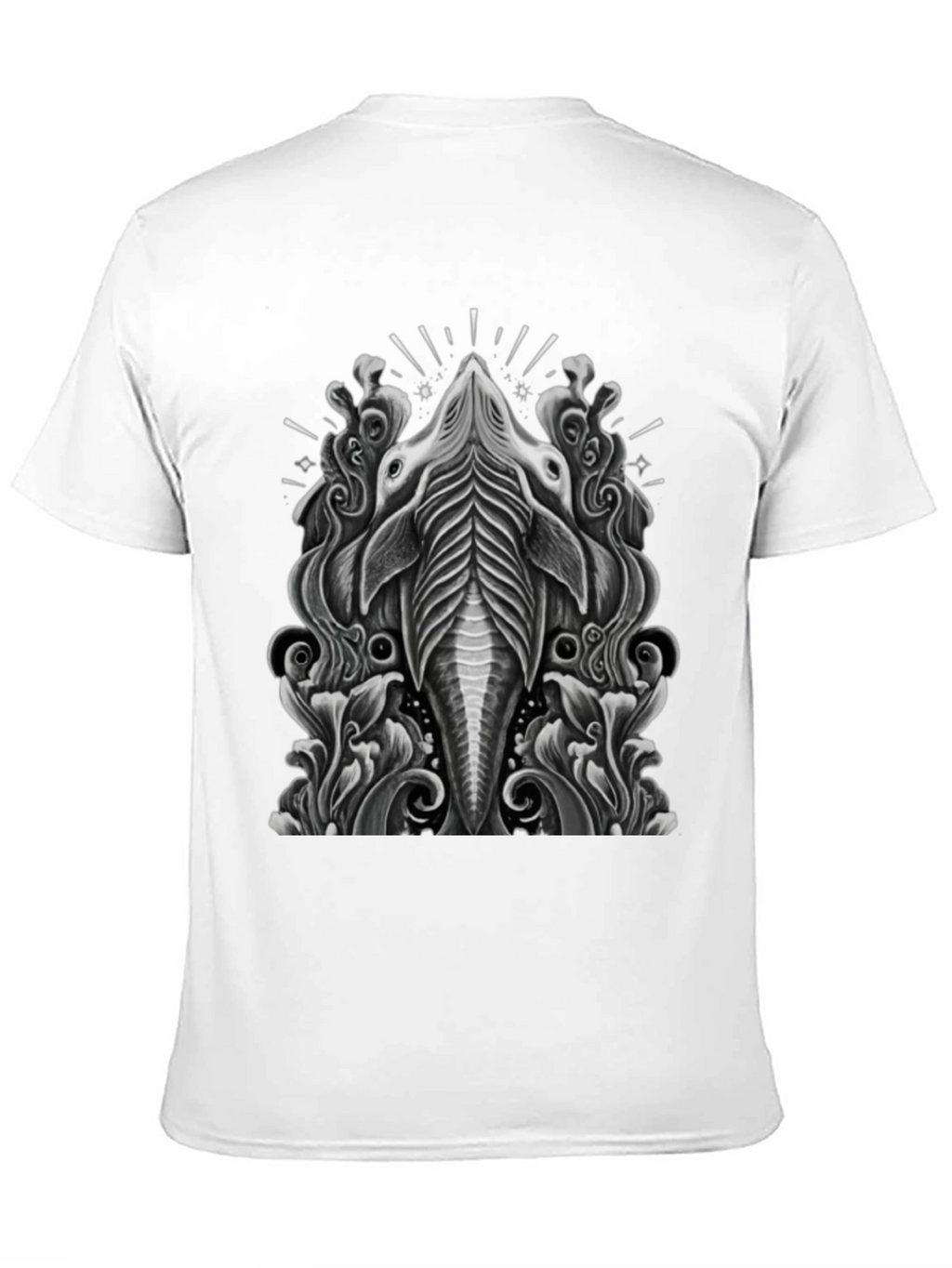 Stylized Animal Graphic Tee - Black