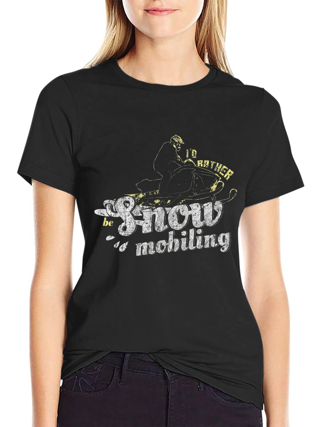 Snowmobiling T-Shirt - Id Rather Be Snowmobiling!