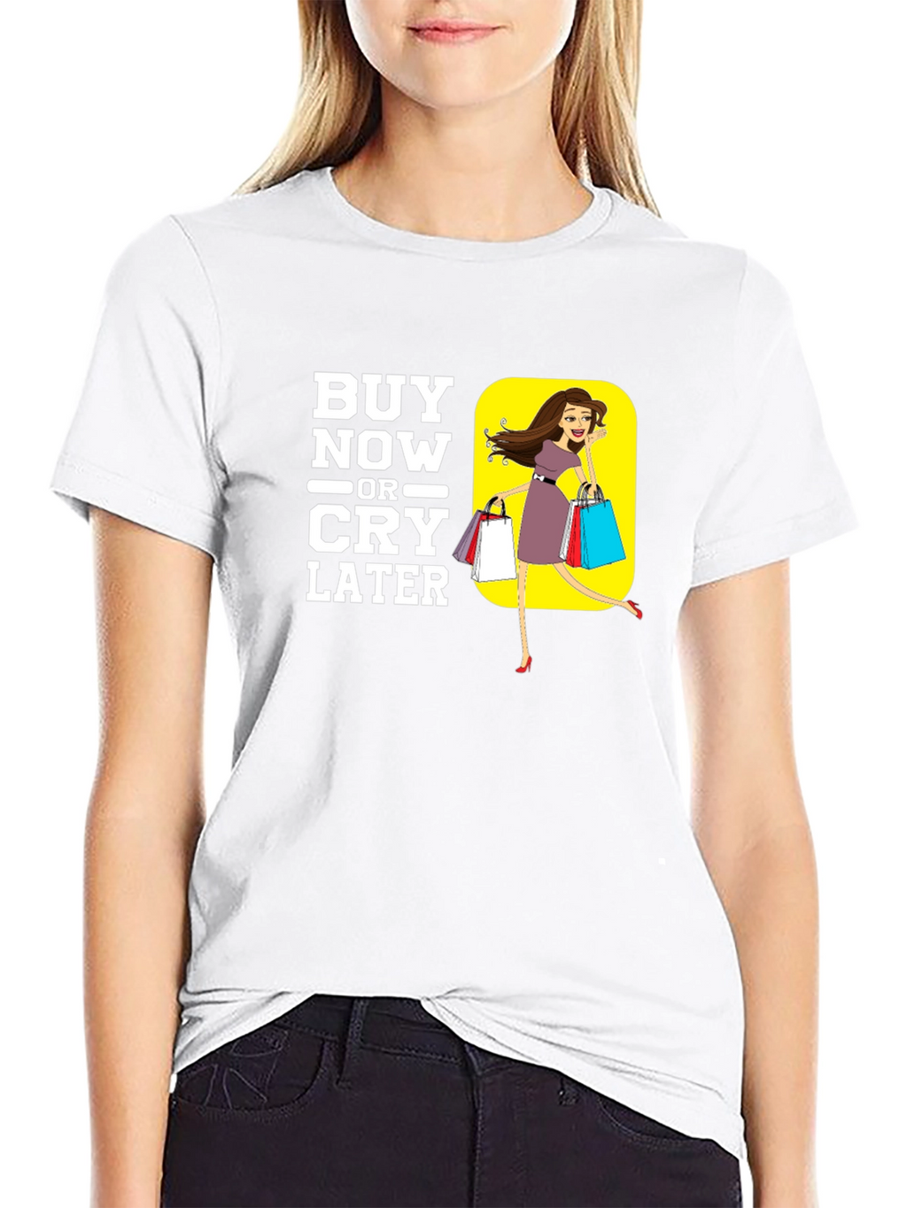 Buy Now or Cry Later Black Graphic Tee