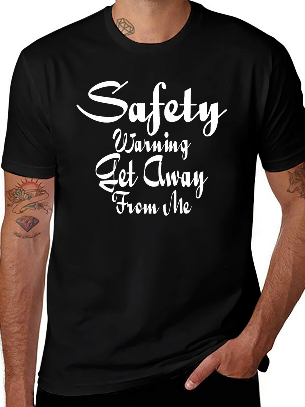 Safety Warning Graphic Tee - Get Away From Me!