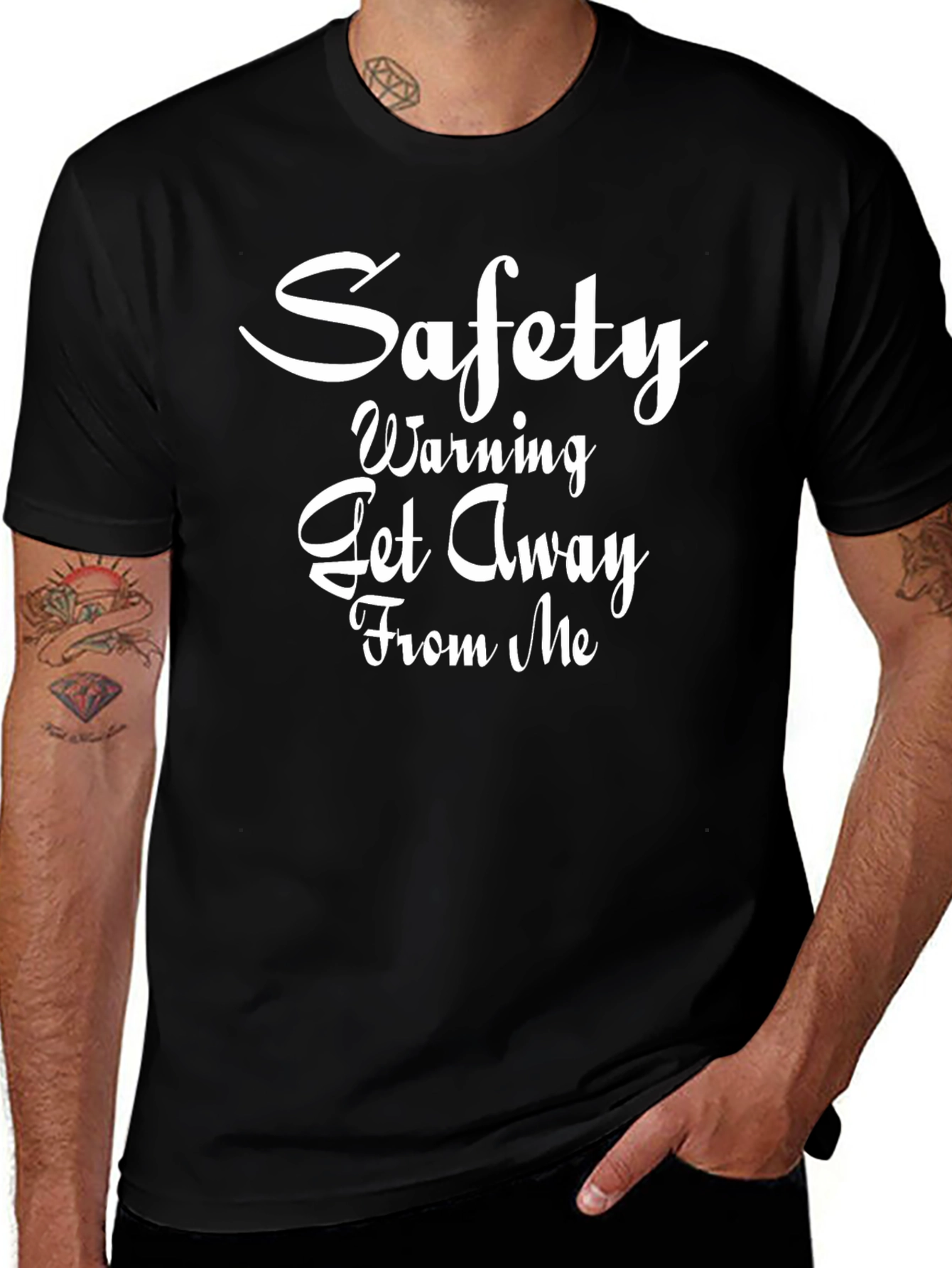 Safety Warning Graphic Tee - Get Away From Me!