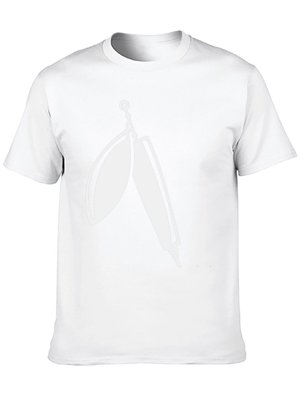 Mens Black T-Shirt with Fishing Lure Graphic
