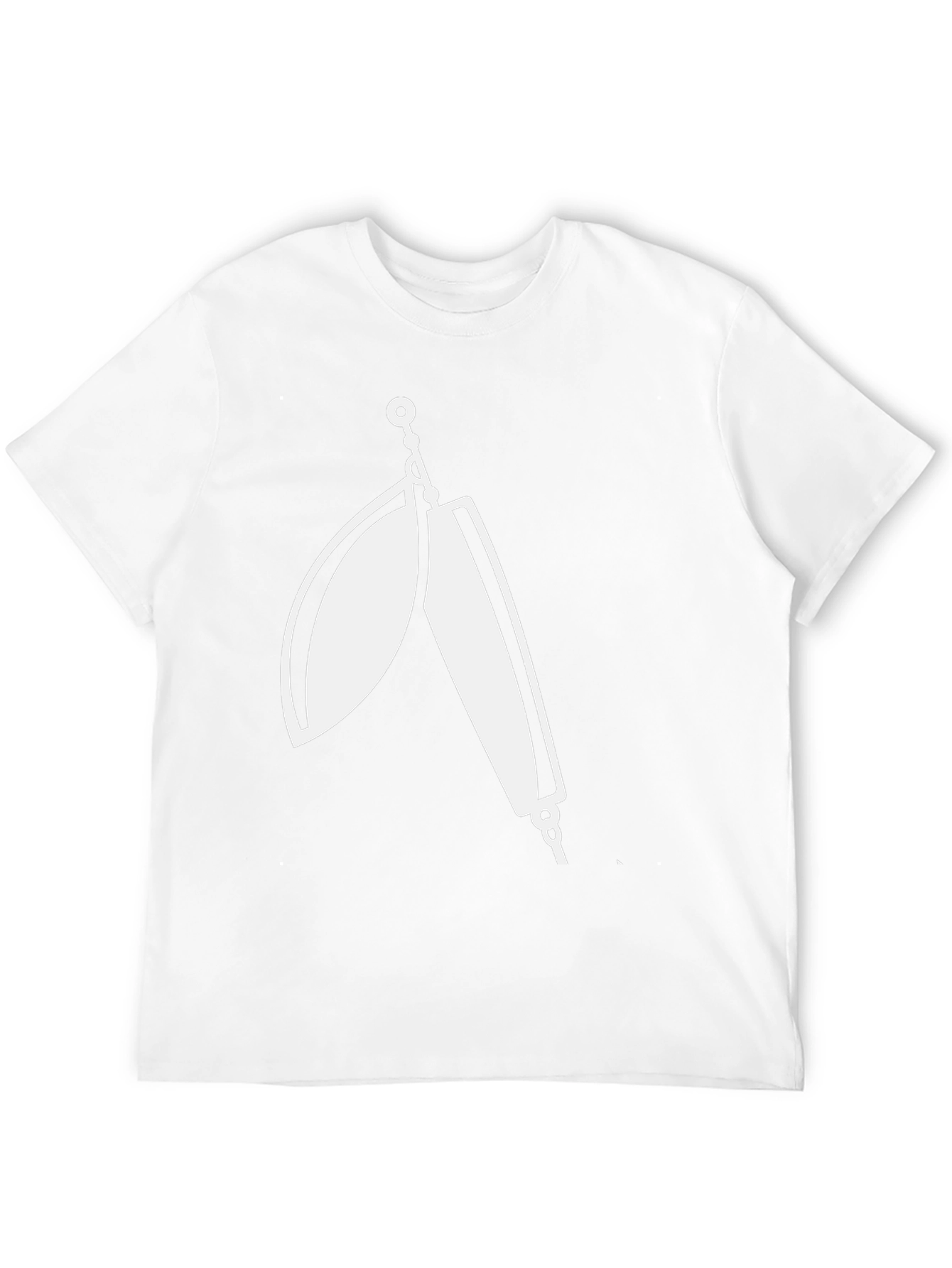 Mens Black T-Shirt with Fishing Lure Graphic