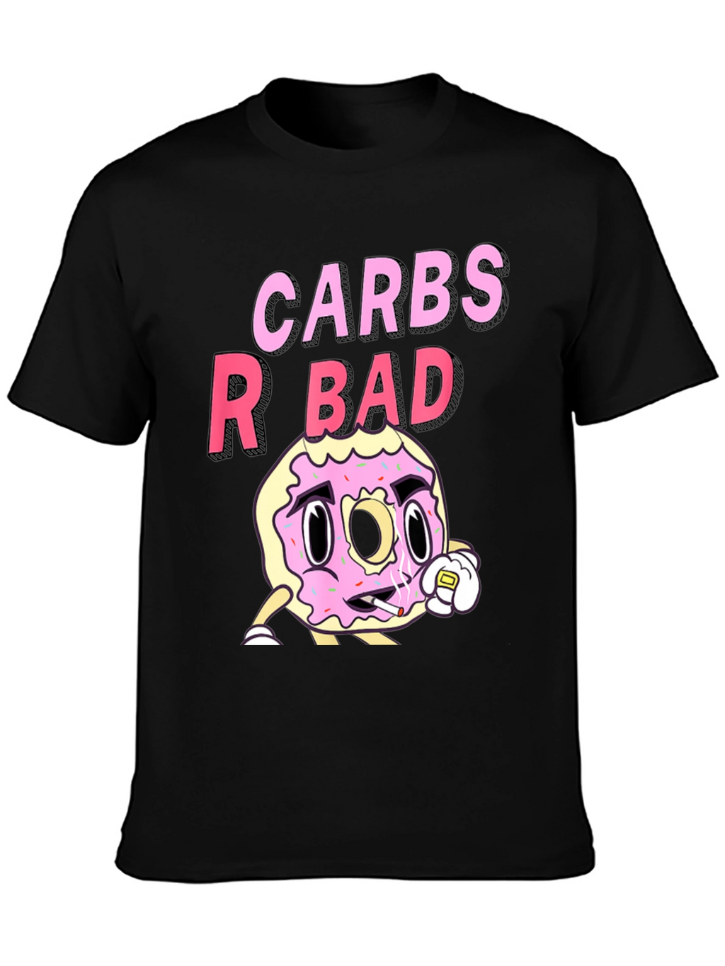 Carbs R Bad Funny Graphic T-Shirt