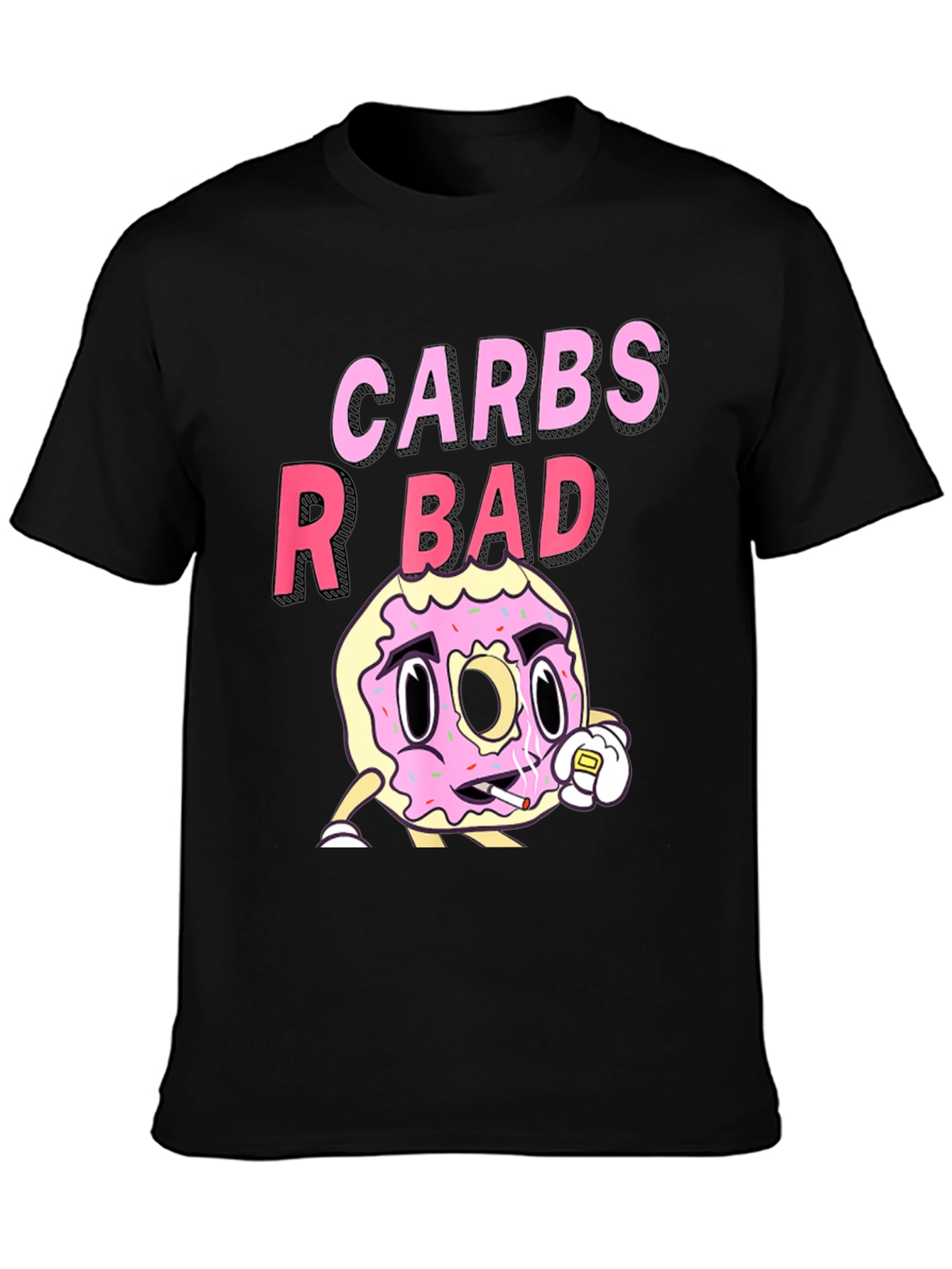 Carbs R Bad Funny Graphic T-Shirt