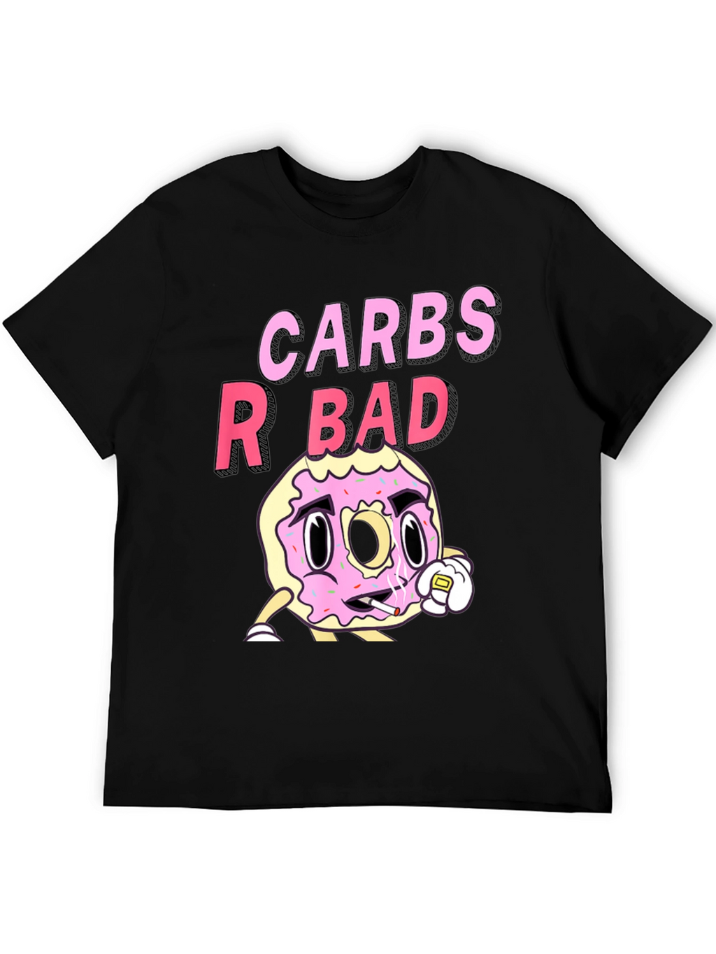 Carbs R Bad Funny Graphic T-Shirt