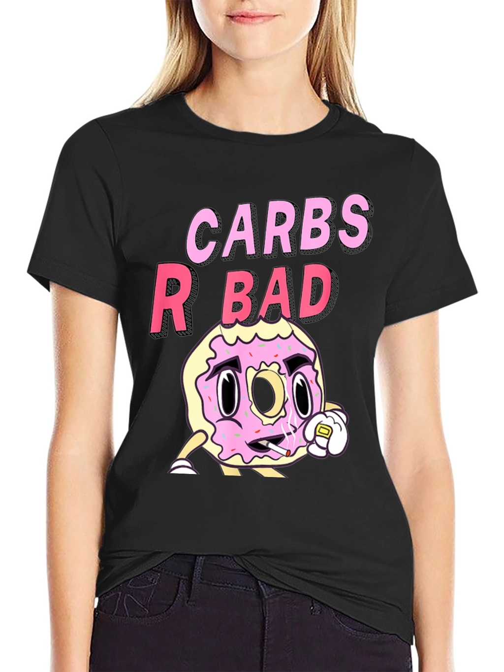 Carbs R Bad Funny Graphic T-Shirt