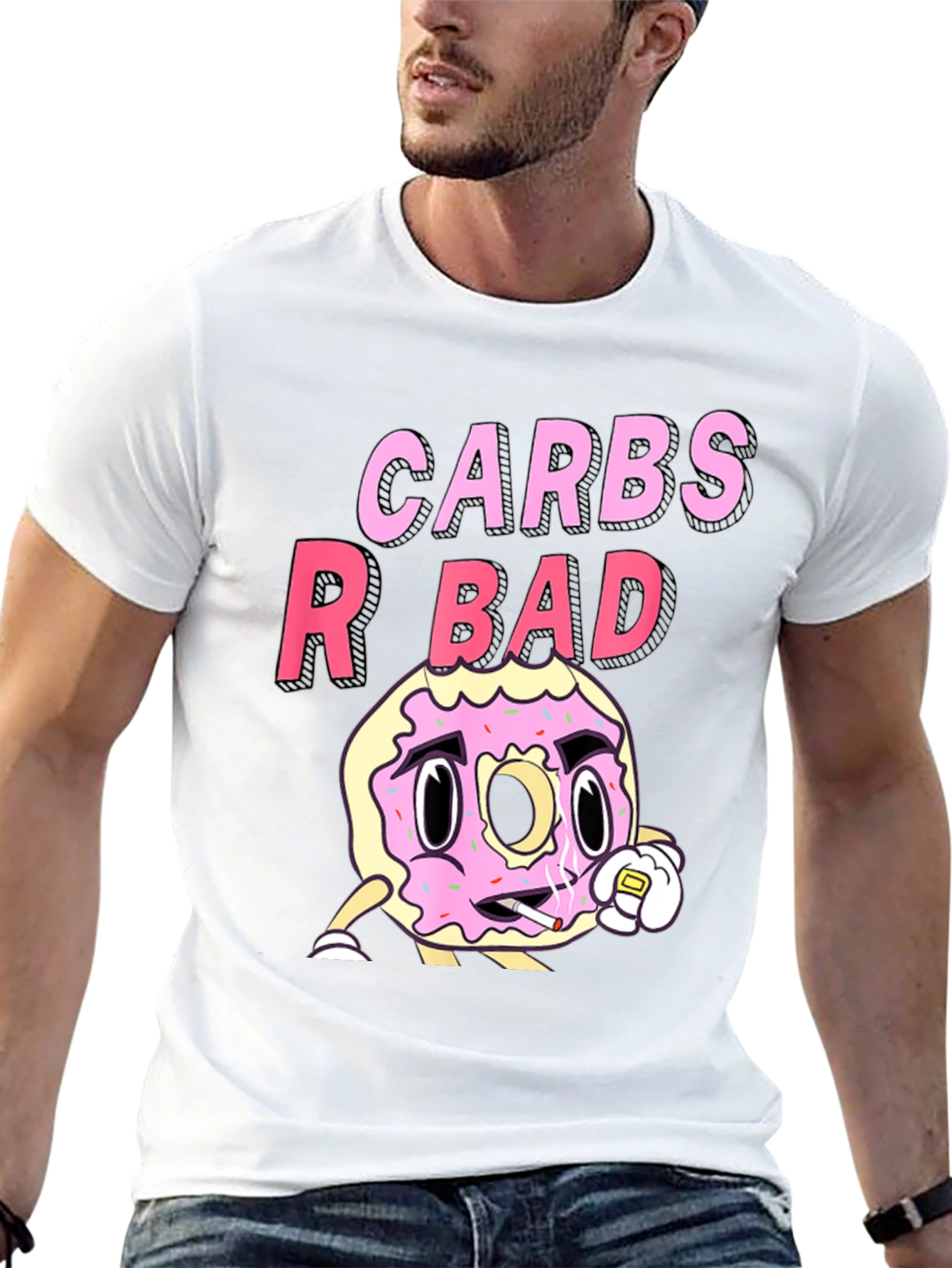 Carbs R Bad Funny Graphic T-Shirt