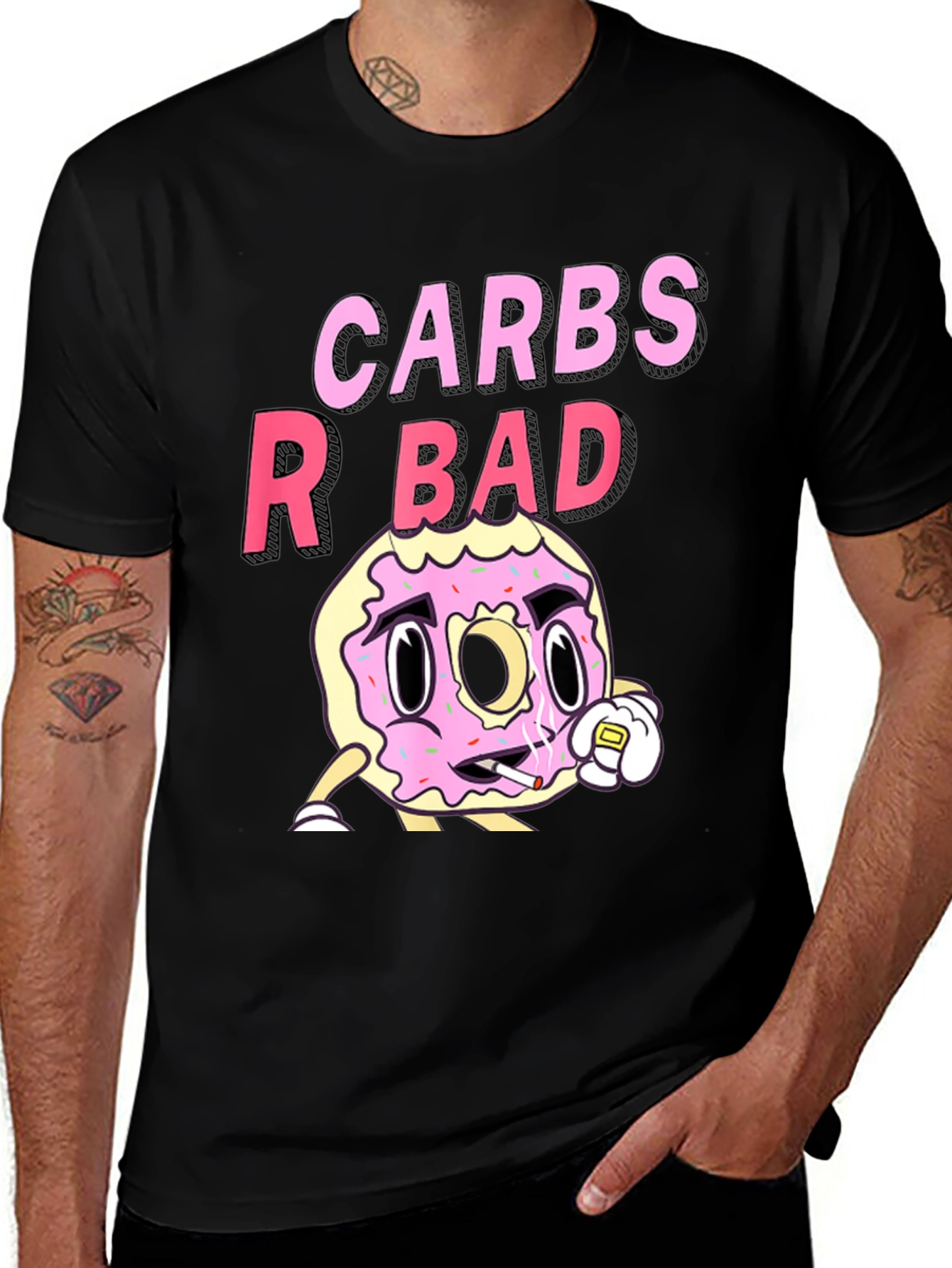 Carbs R Bad Funny Graphic T-Shirt