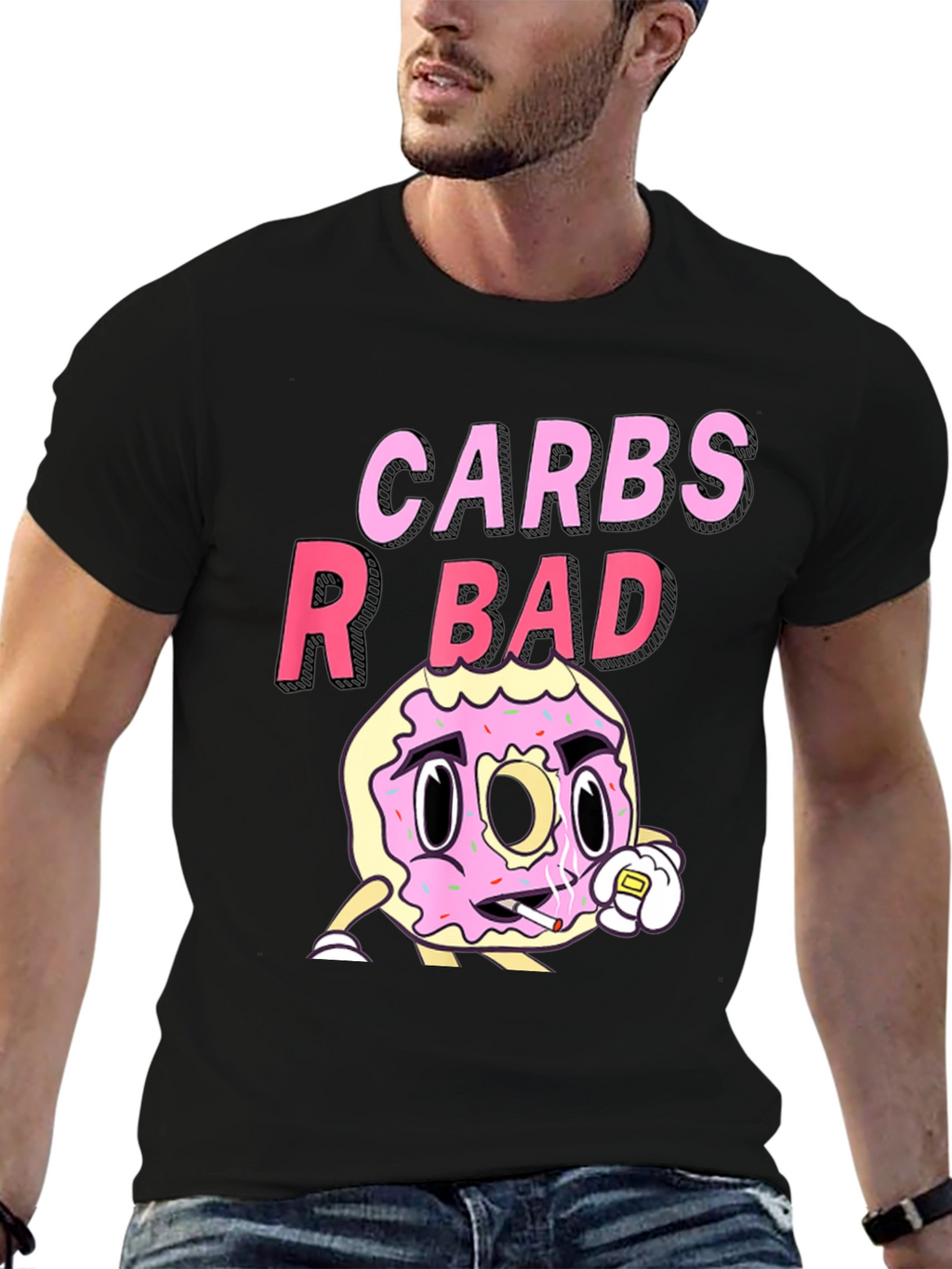 Carbs R Bad Funny Graphic T-Shirt
