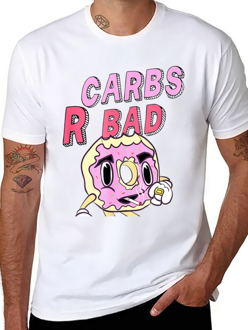 Carbs R Bad Funny Graphic T-Shirt