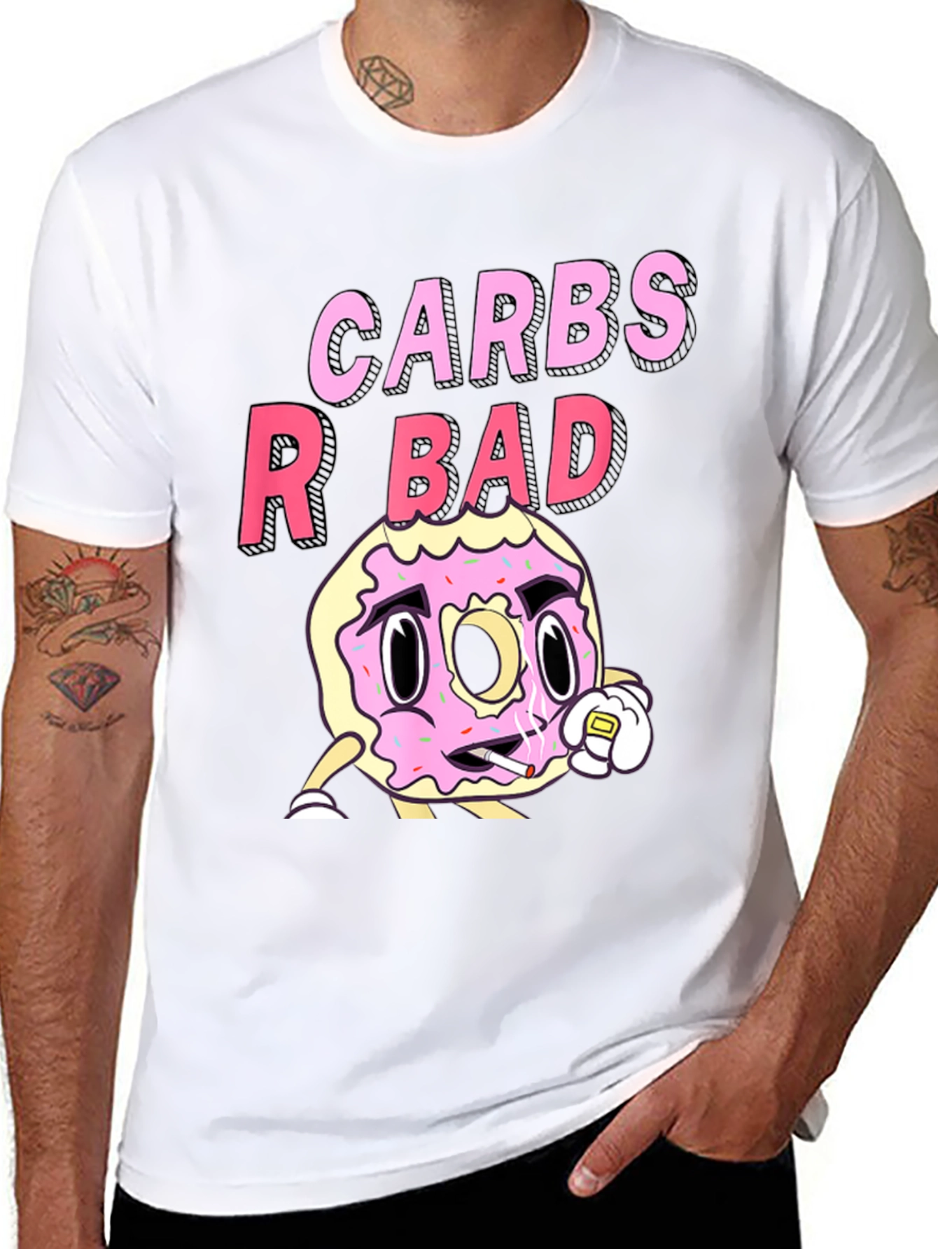 Carbs R Bad Funny Graphic T-Shirt
