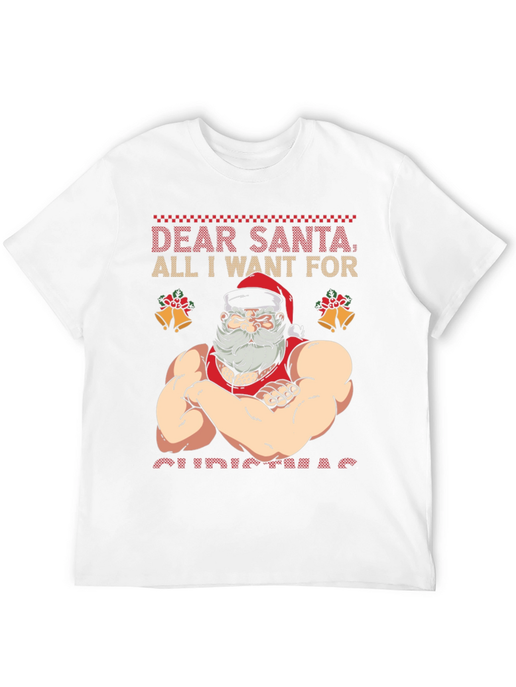 Funny Muscular Santa Christmas T-Shirt