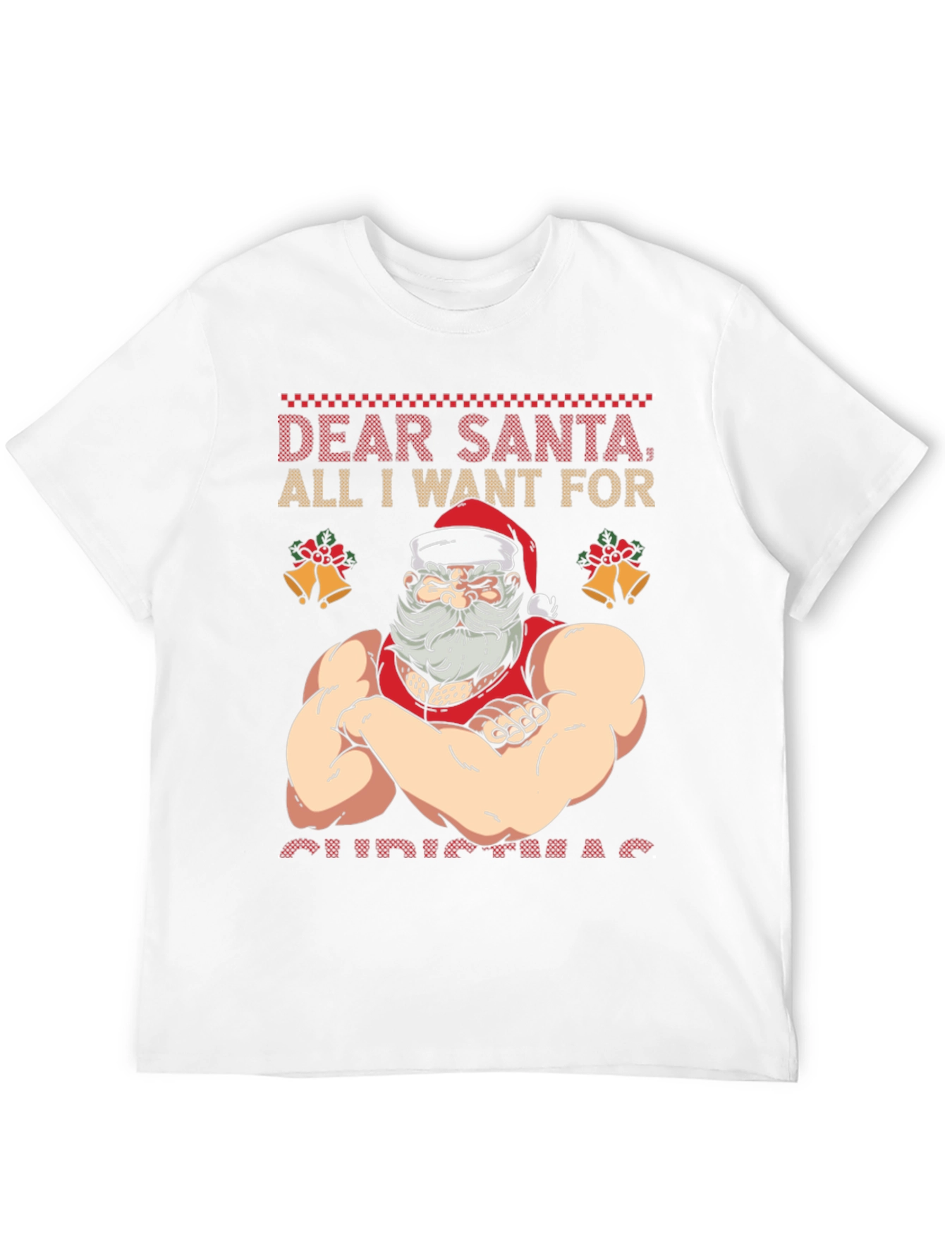 Funny Muscular Santa Christmas T-Shirt