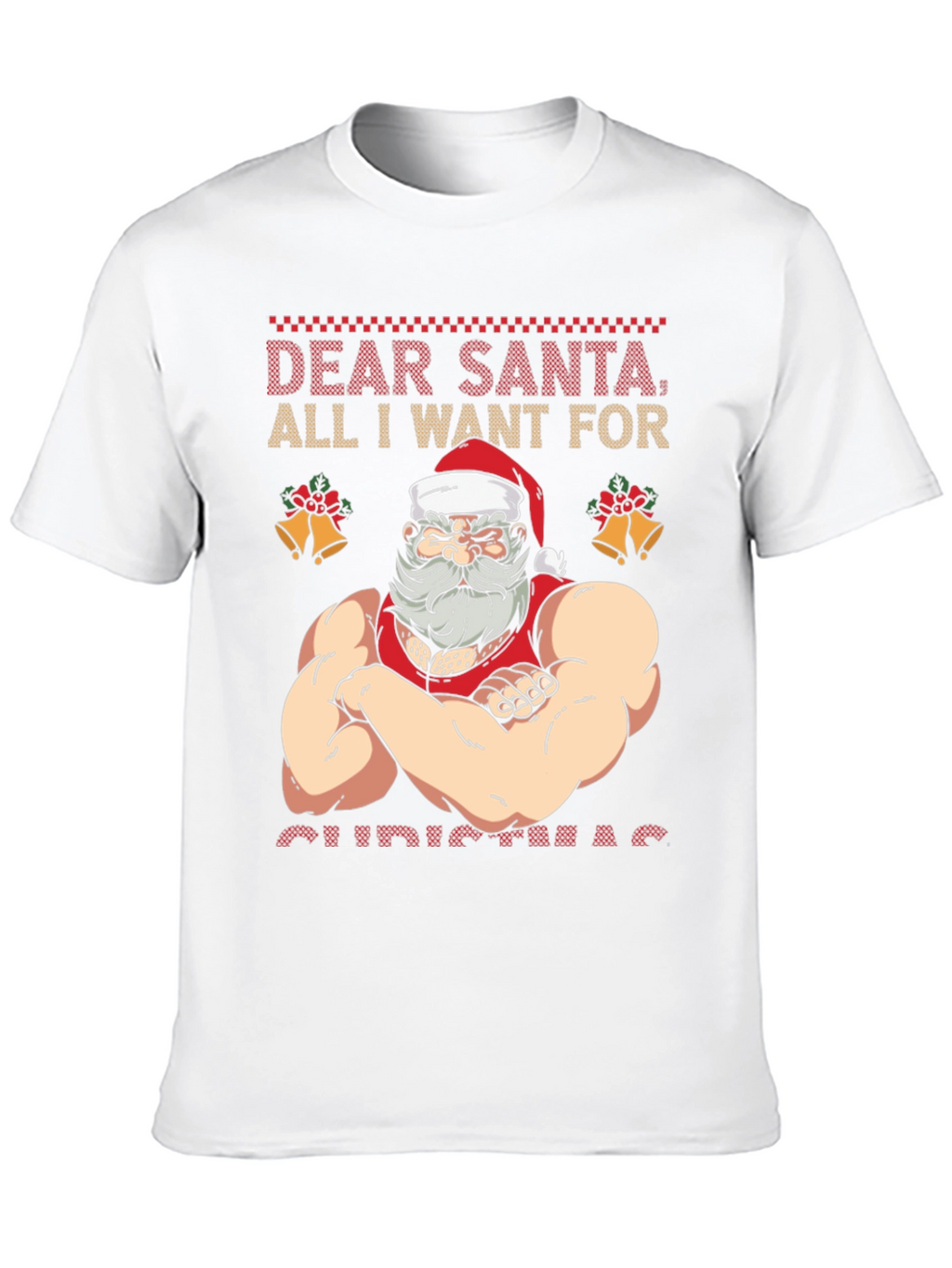 Funny Muscular Santa Christmas T-Shirt