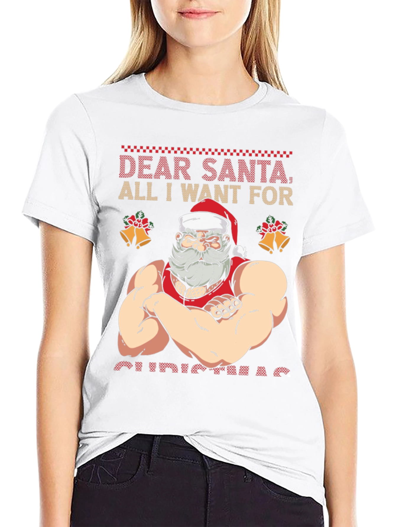 Funny Muscular Santa Christmas T-Shirt