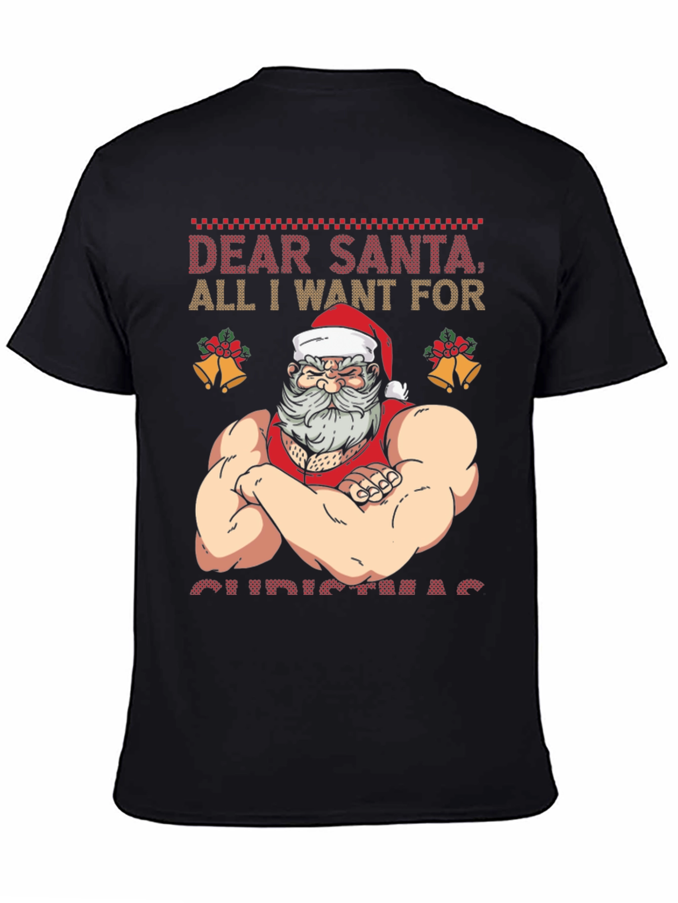 Funny Muscular Santa Christmas T-Shirt