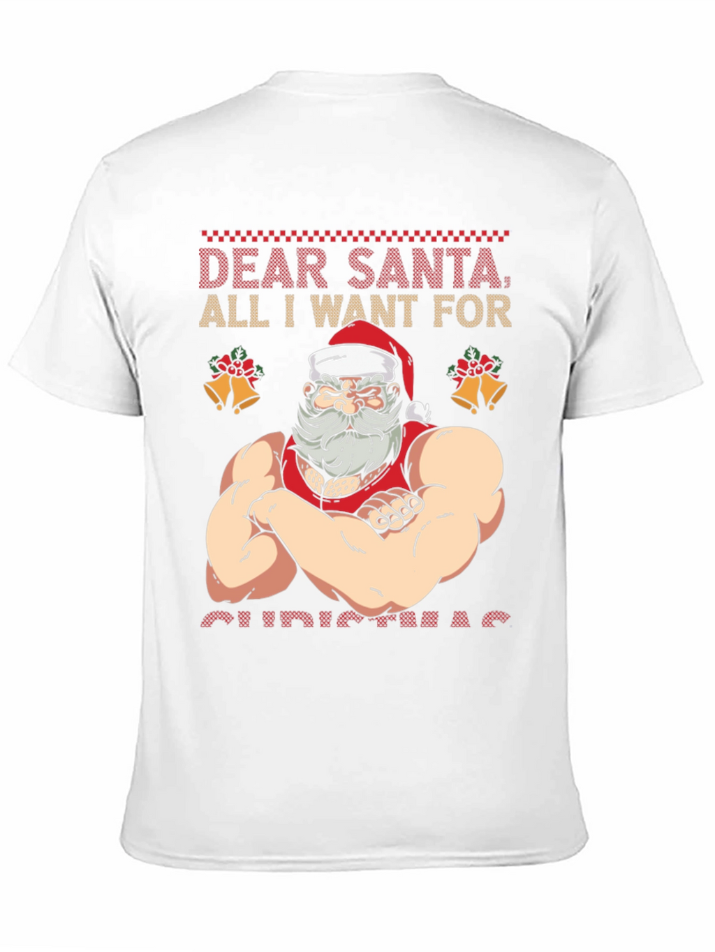 Funny Muscular Santa Christmas T-Shirt