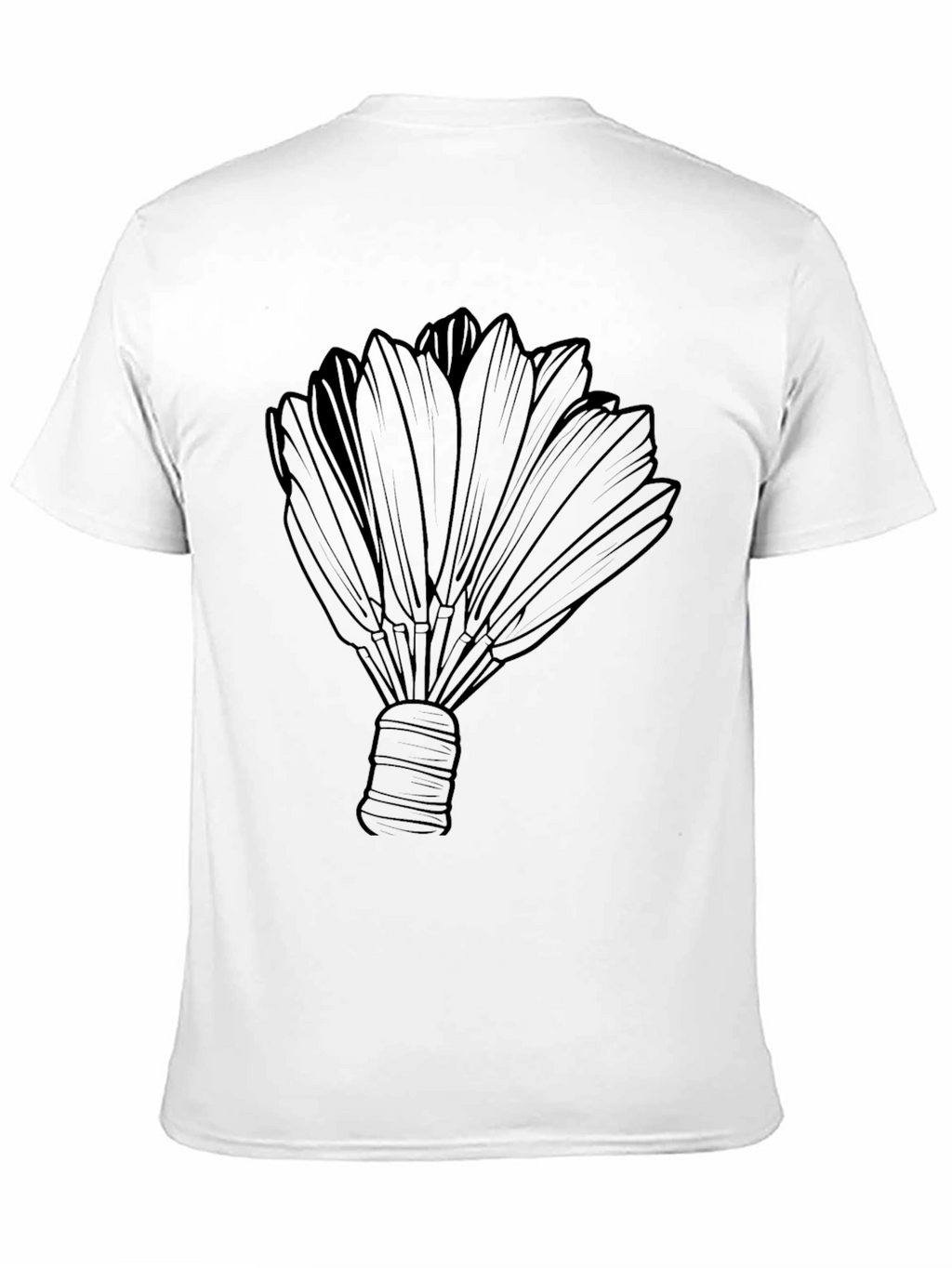 Black Badminton Shuttlecock Graphic Tee