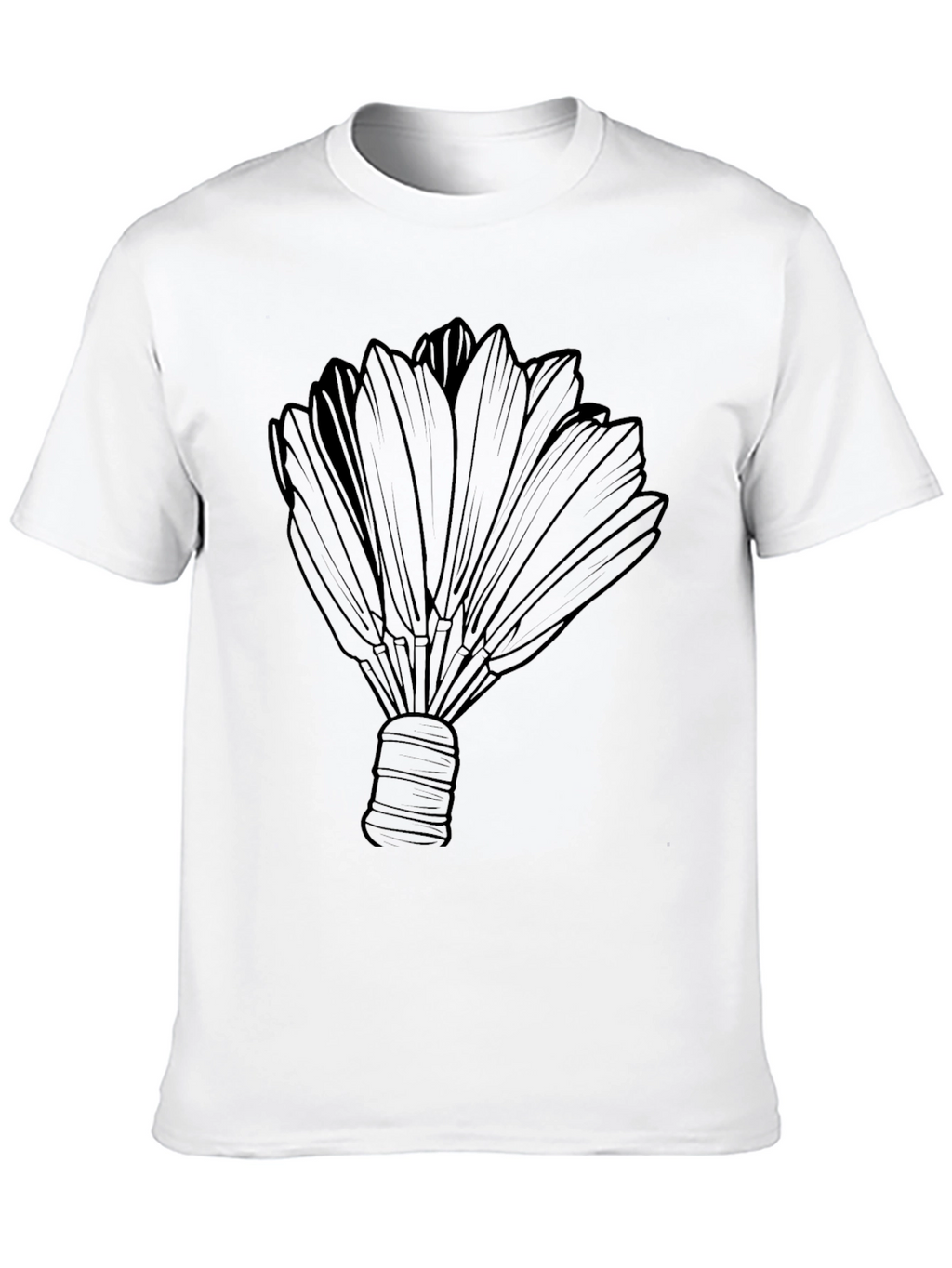 Black Badminton Shuttlecock Graphic Tee