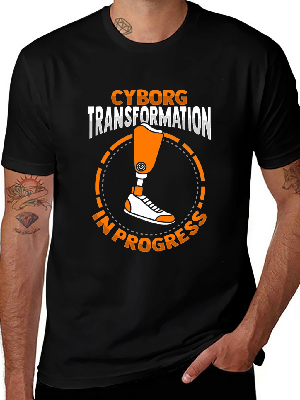 Cyborg Transformation T-Shirt - In Progress Tee