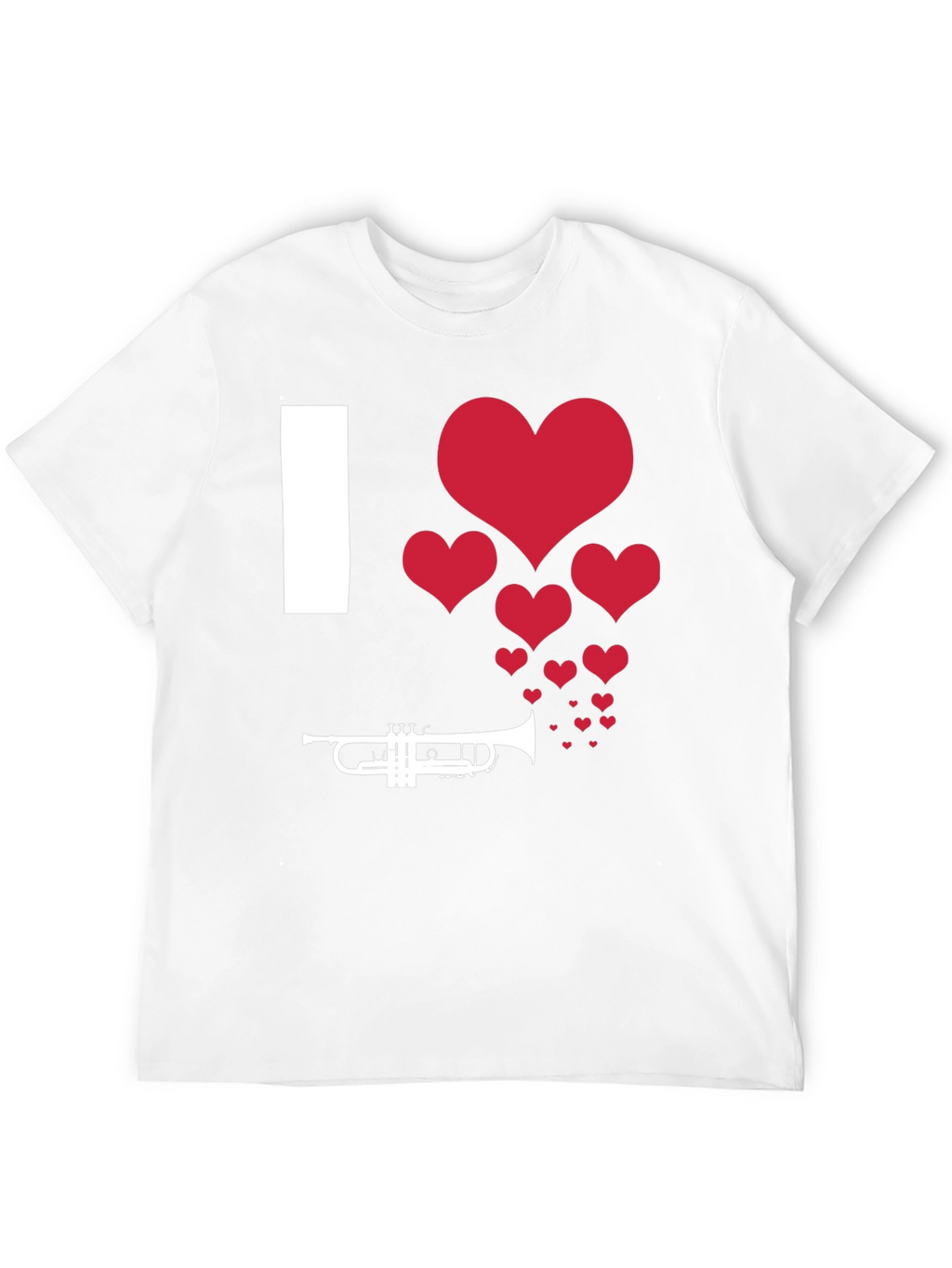 I Love Trumpet Heart Graphic T-Shirt