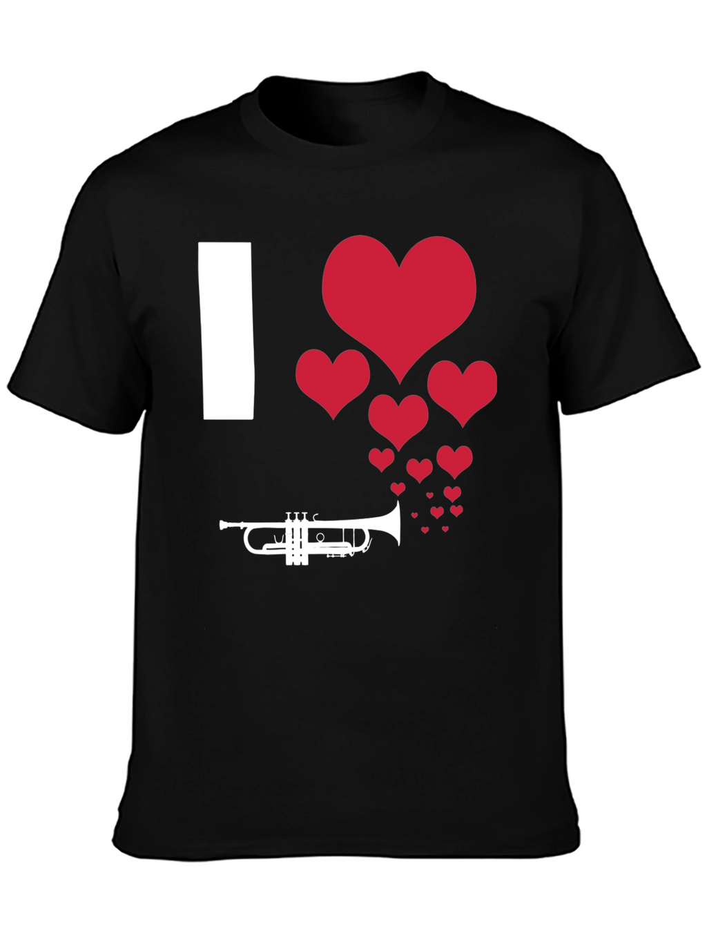 I Love Trumpet Heart Graphic T-Shirt