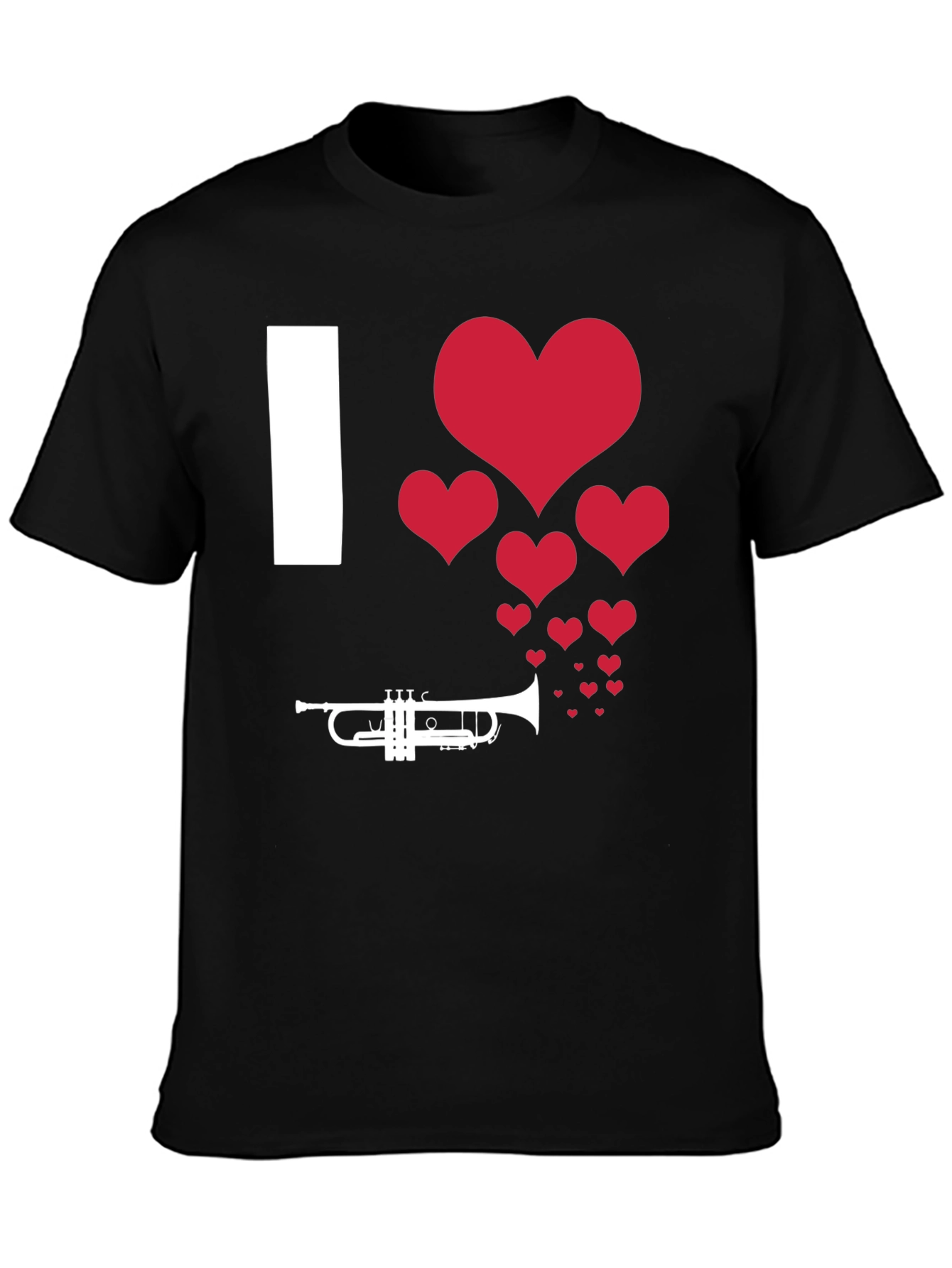 I Love Trumpet Heart Graphic T-Shirt