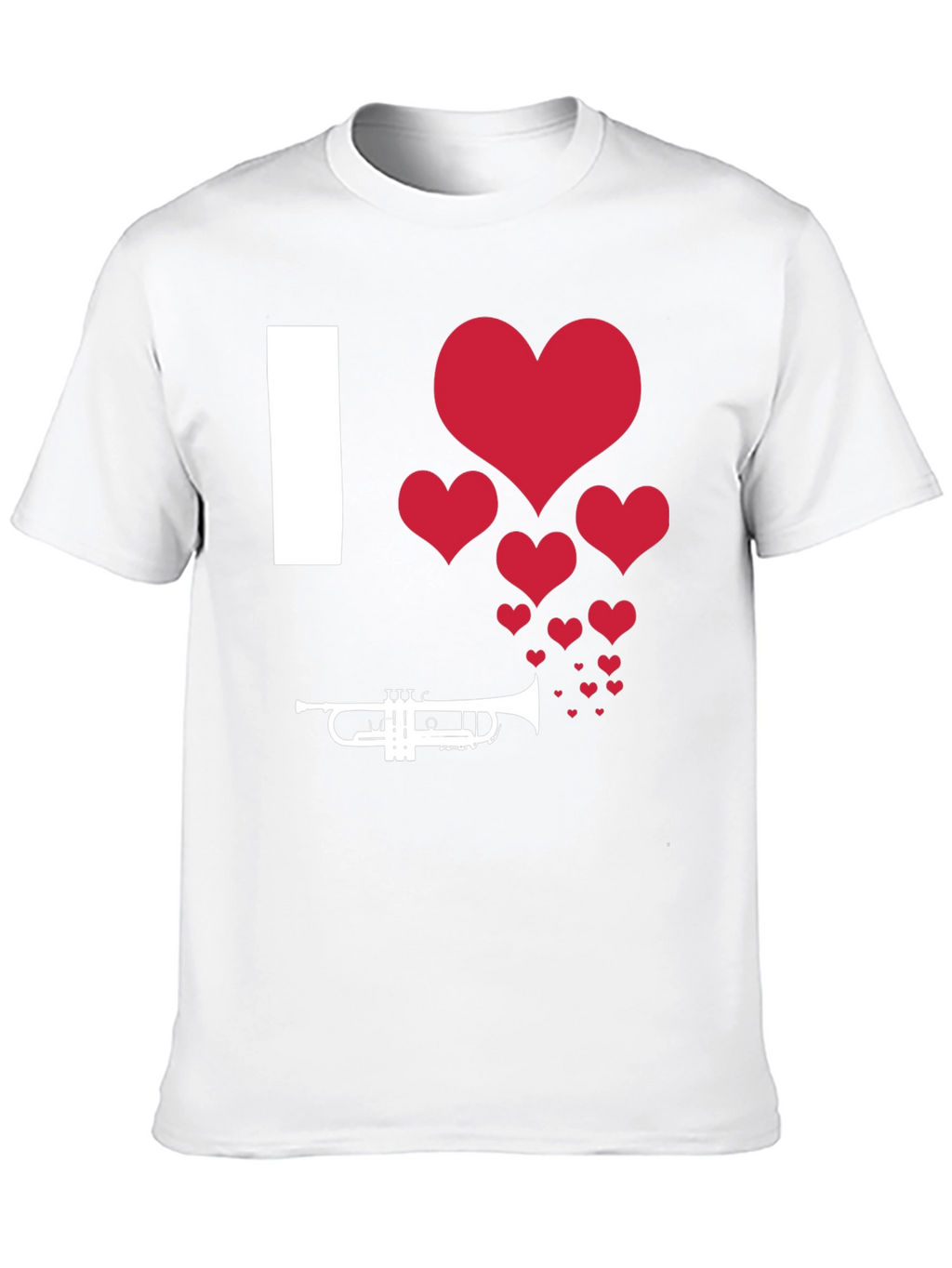 I Love Trumpet Heart Graphic T-Shirt