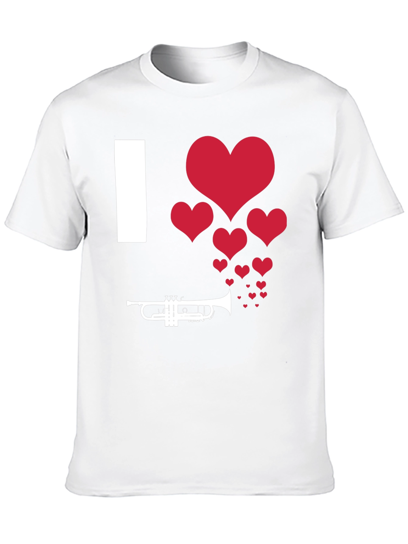 I Love Trumpet Heart Graphic T-Shirt
