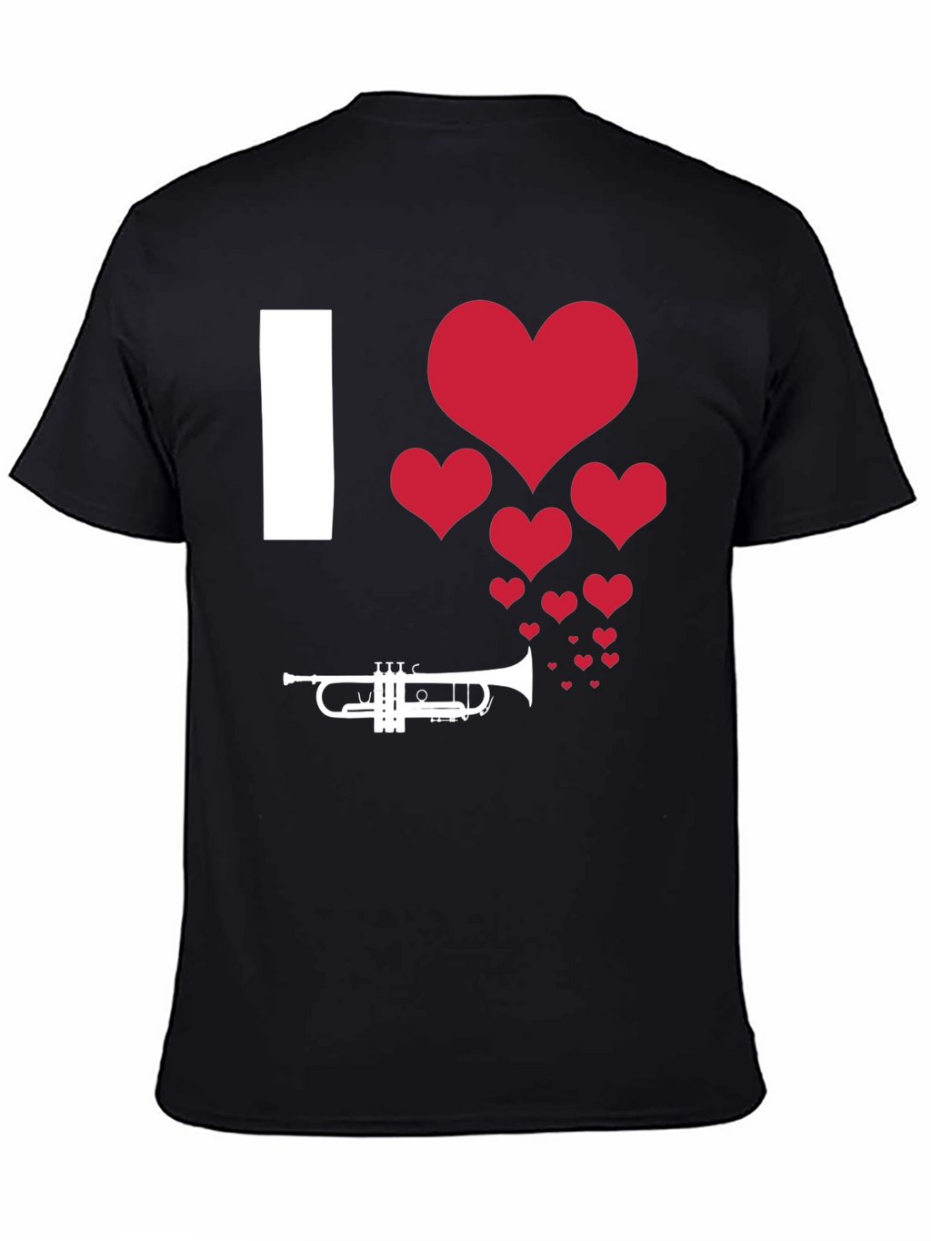 I Love Trumpet Heart Graphic T-Shirt