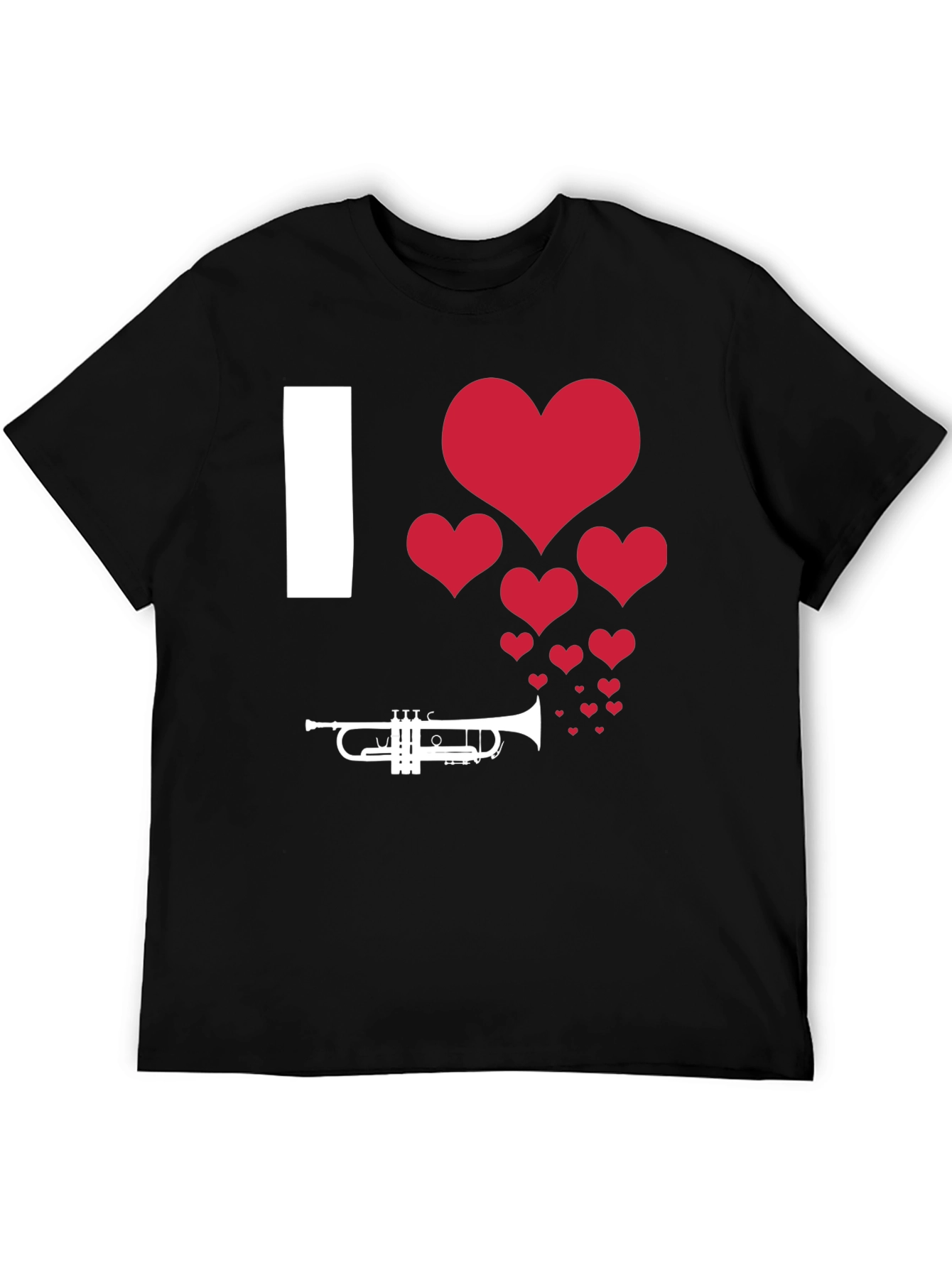 I Love Trumpet Heart Graphic T-Shirt