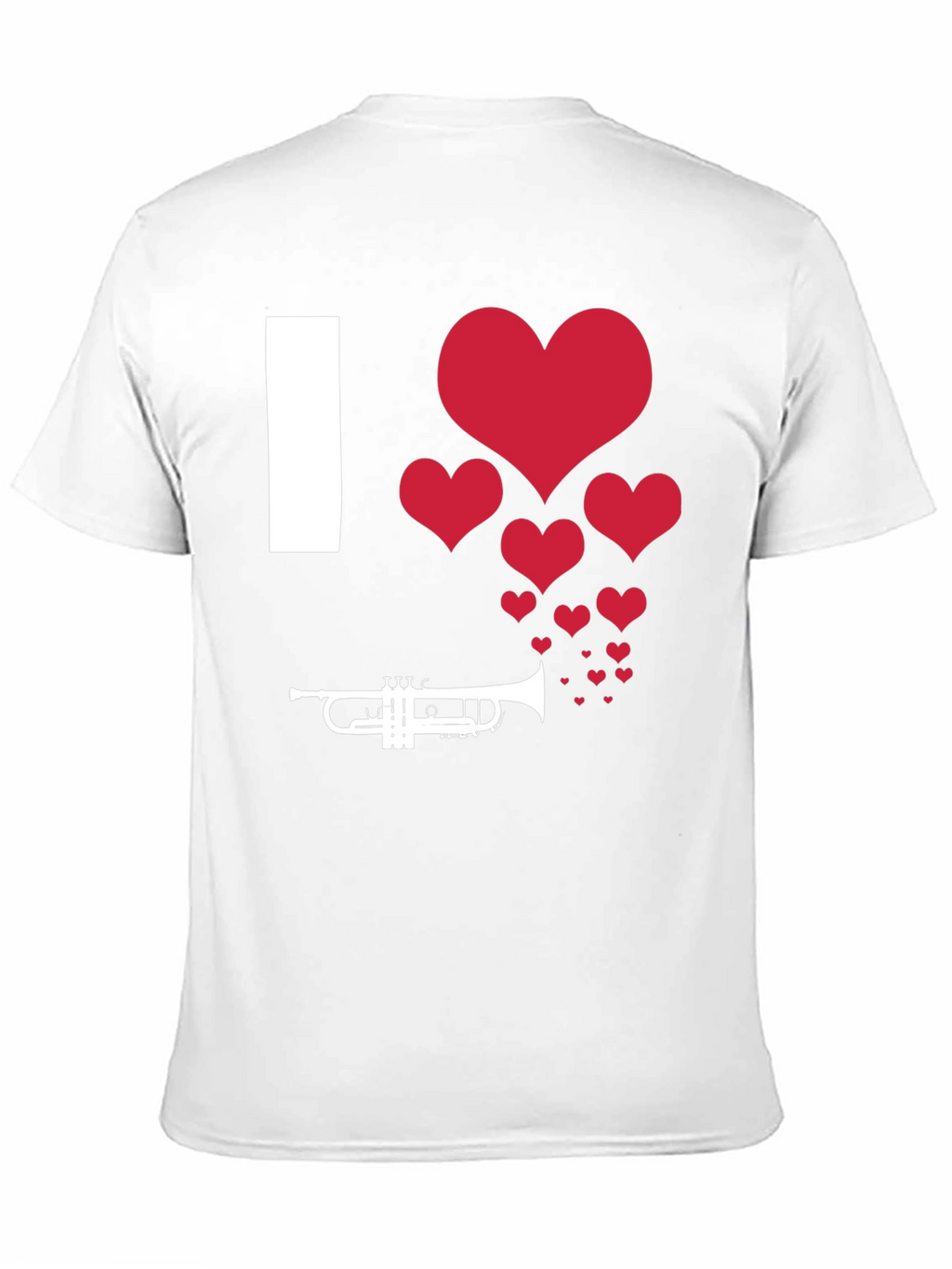 I Love Trumpet Heart Graphic T-Shirt