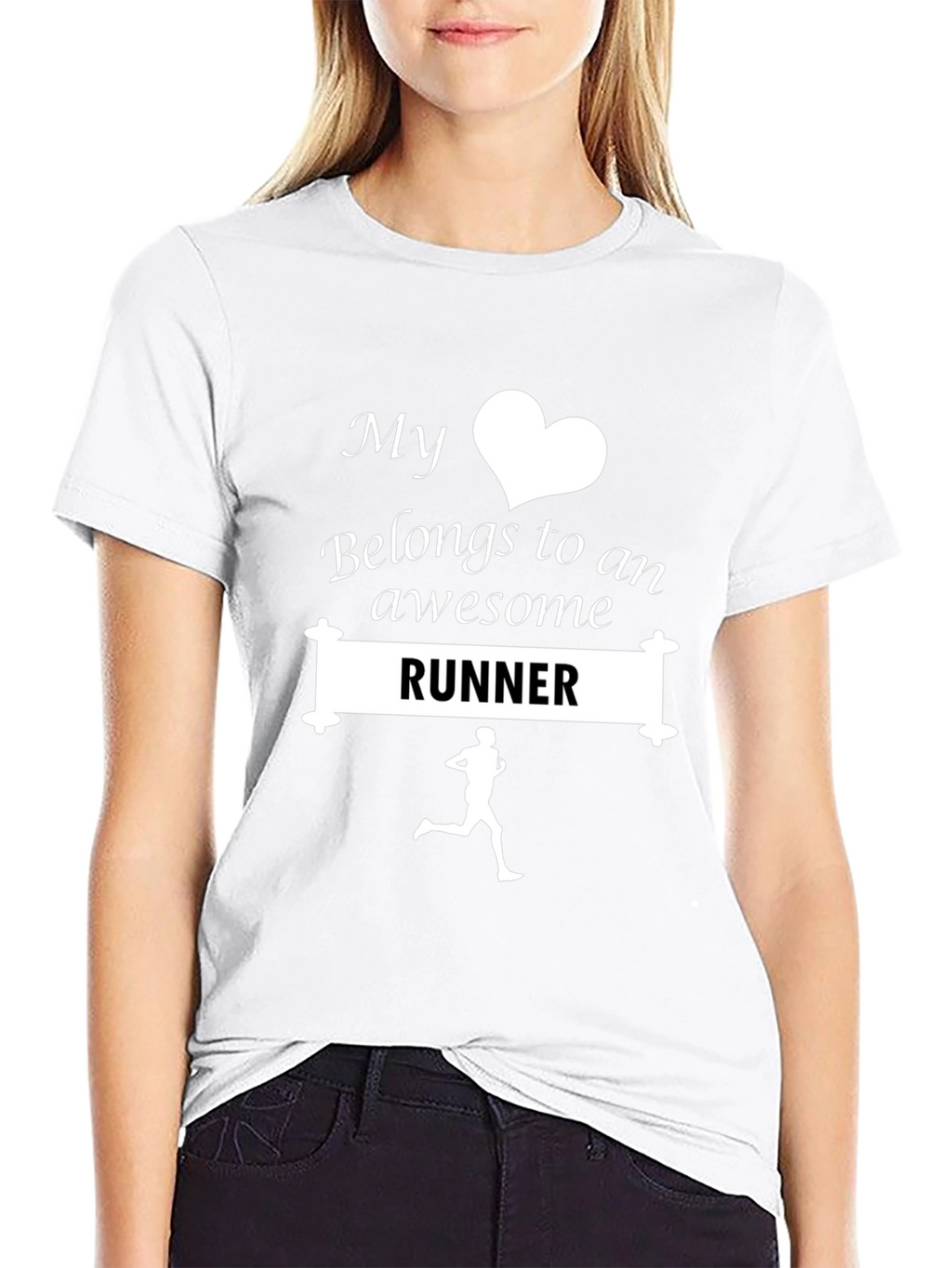 My Heart Belongs to a Runner T-Shirt - Black
