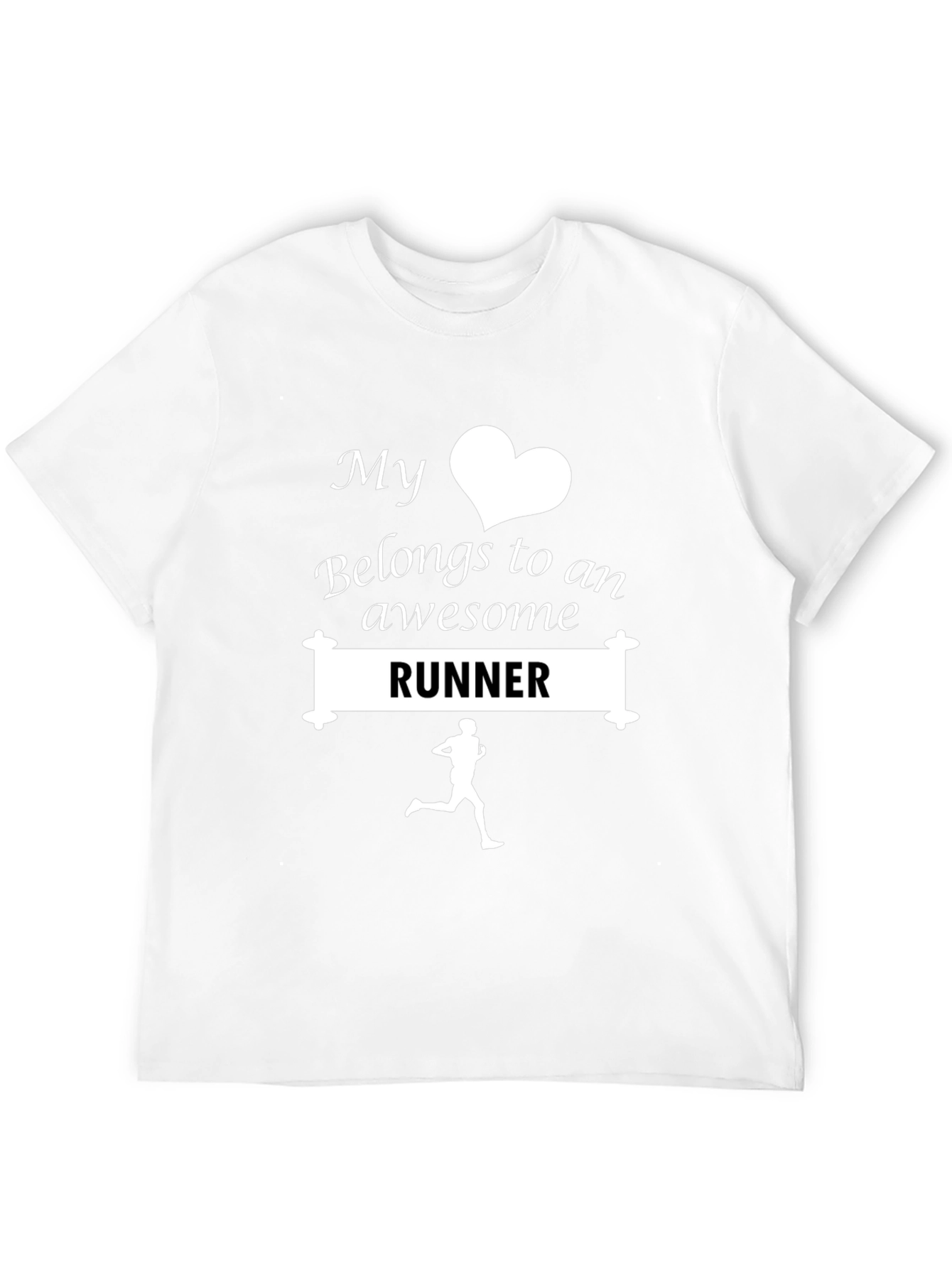 My Heart Belongs to a Runner T-Shirt - Black