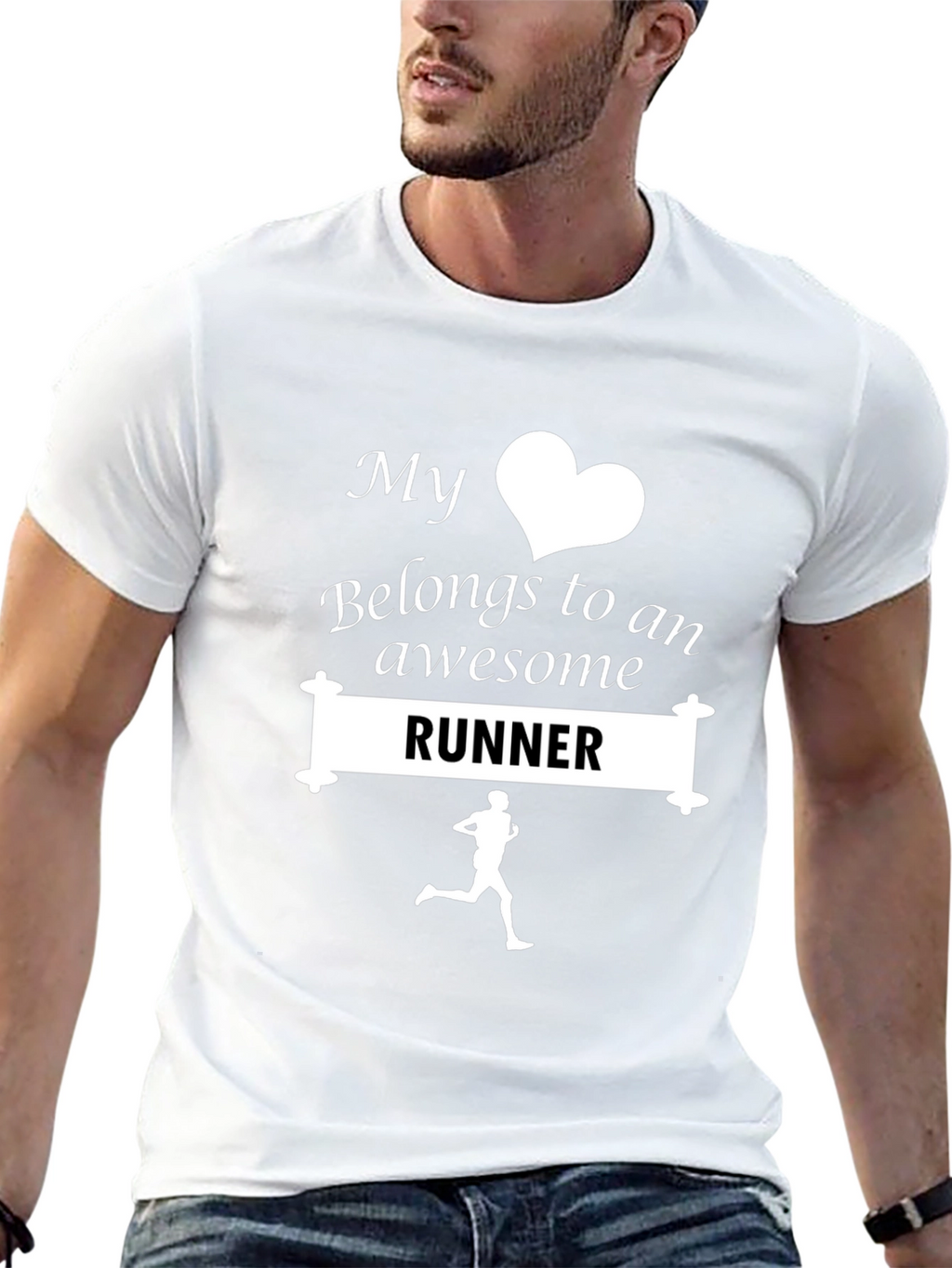 My Heart Belongs to a Runner T-Shirt - Black