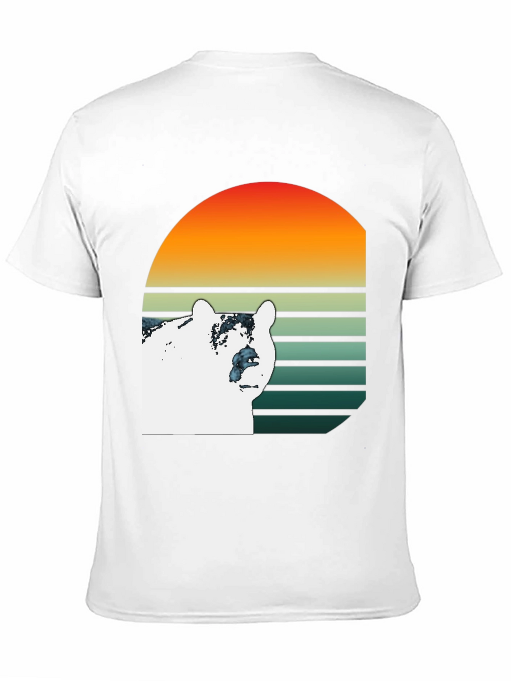 Bear Sunset Graphic T-Shirt - Black
