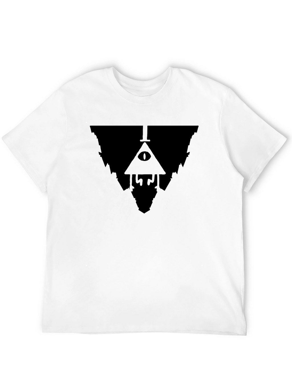 Mystic Triangle Graphic Tee - Stylish Black Shirt