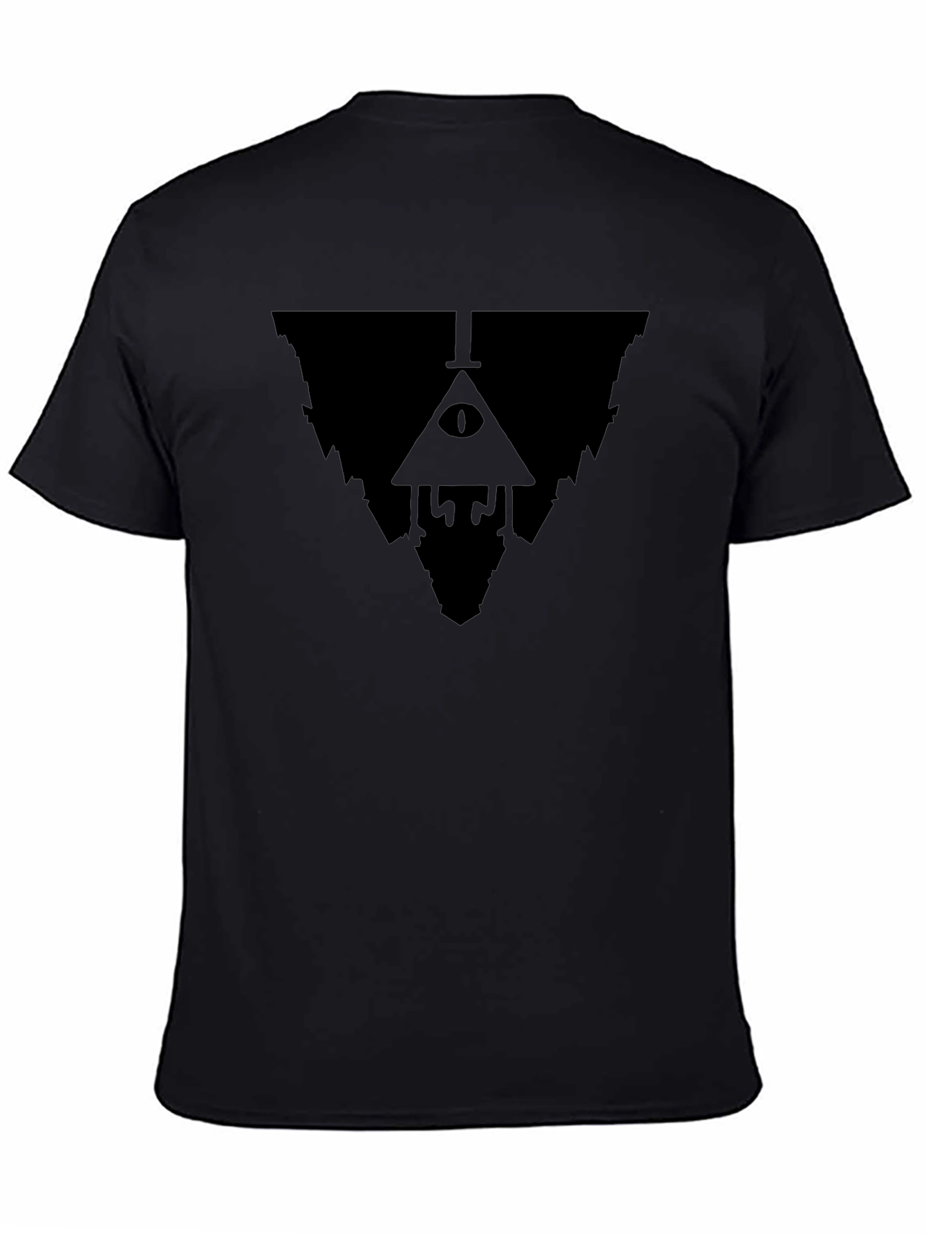 Mystic Triangle Graphic Tee - Stylish Black Shirt