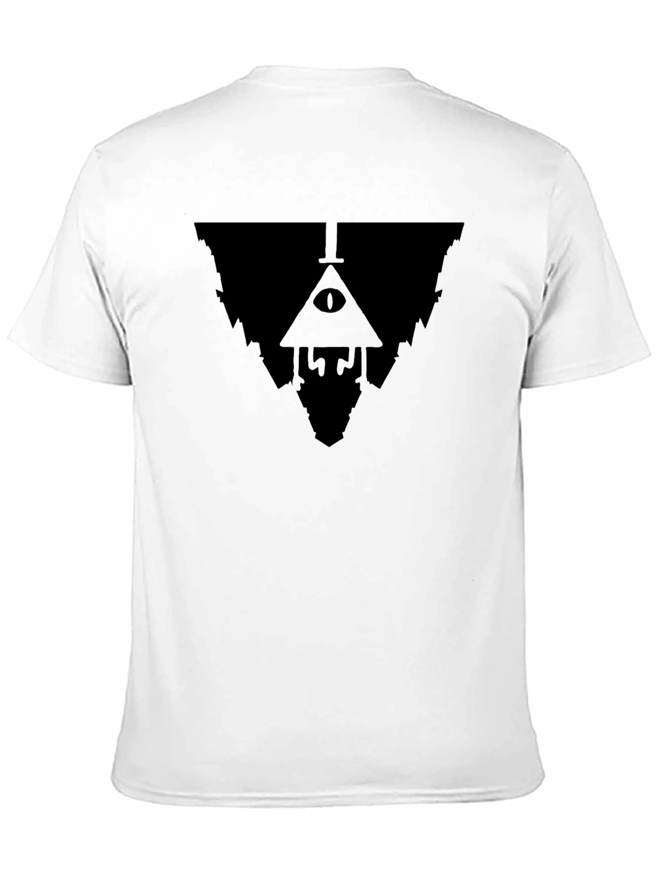 Mystic Triangle Graphic Tee - Stylish Black Shirt