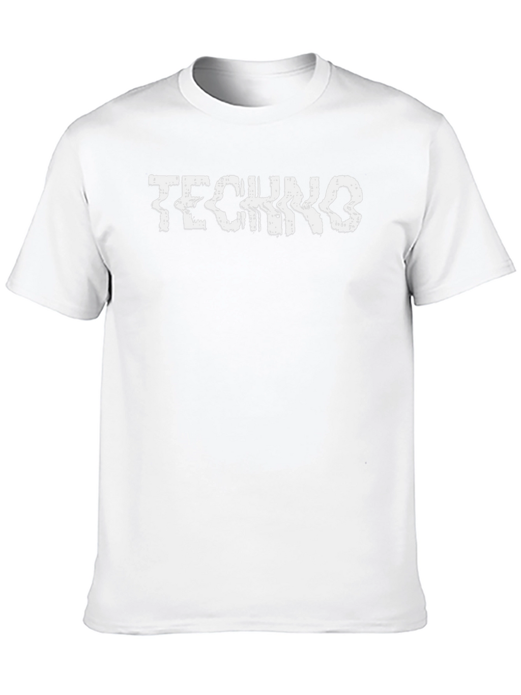 Techno Glitch Graphic Tee - Black Cotton T-Shirt