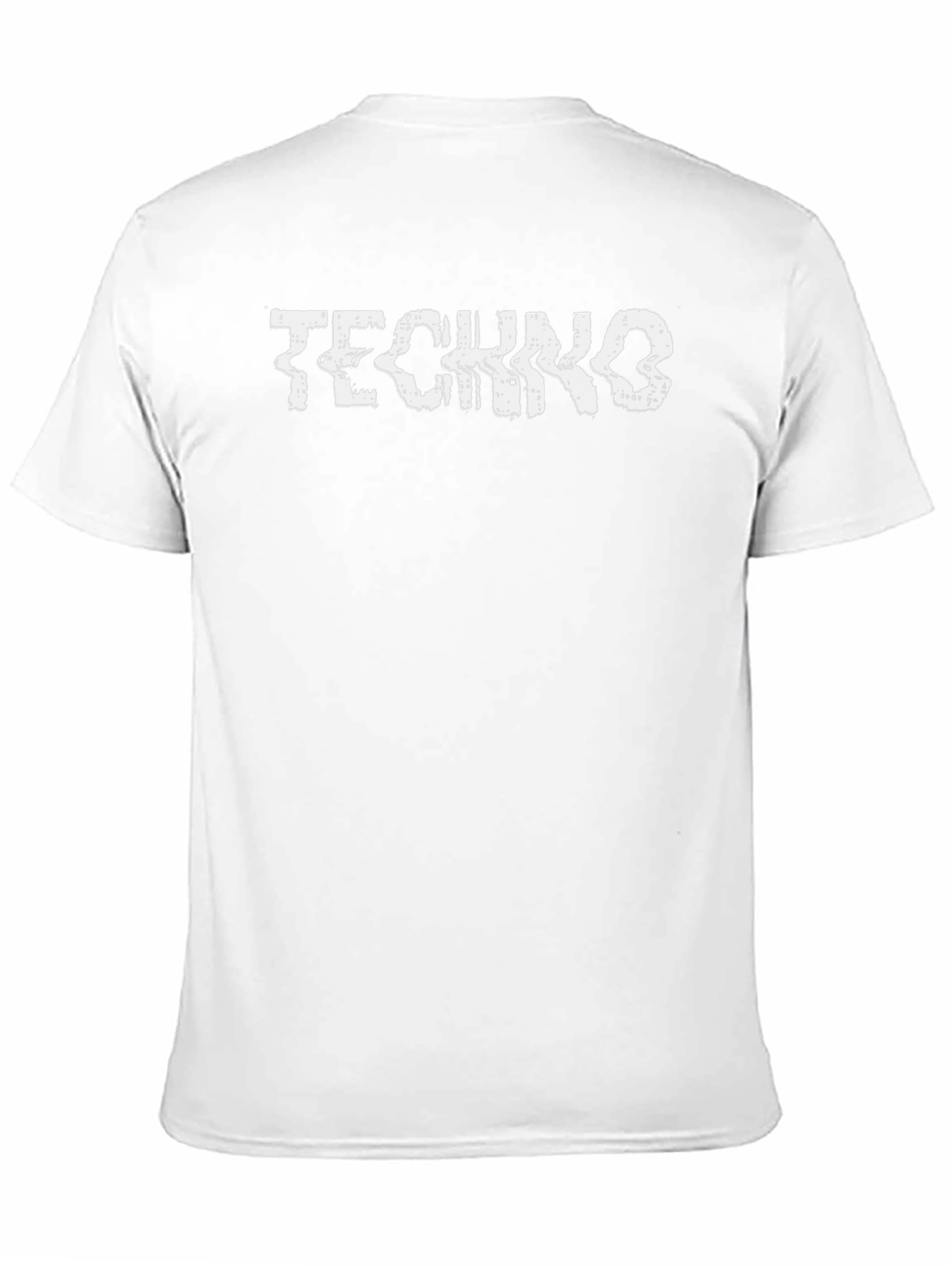 Techno Glitch Graphic Tee - Black Cotton T-Shirt